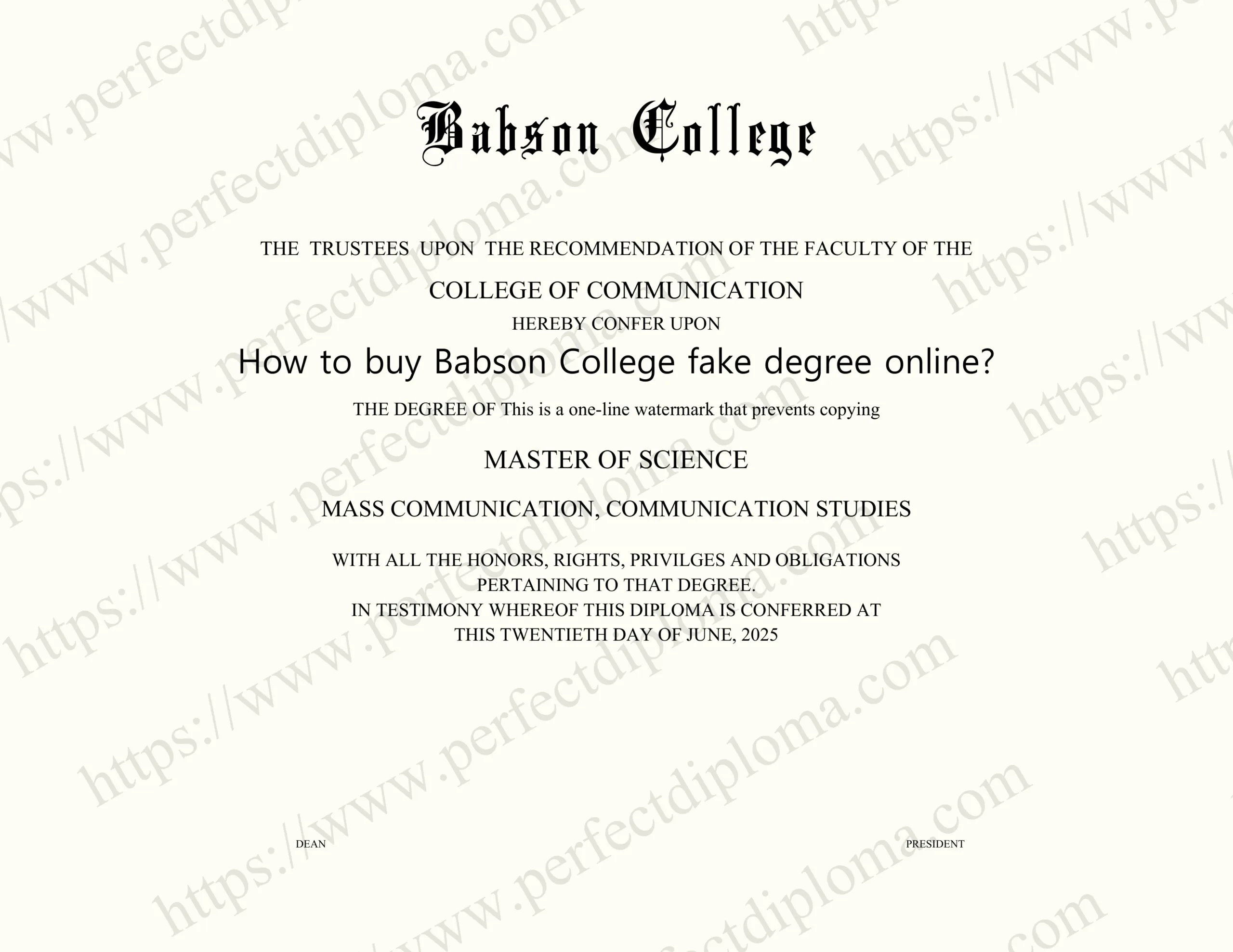 How to buy Babson College fake degree online?