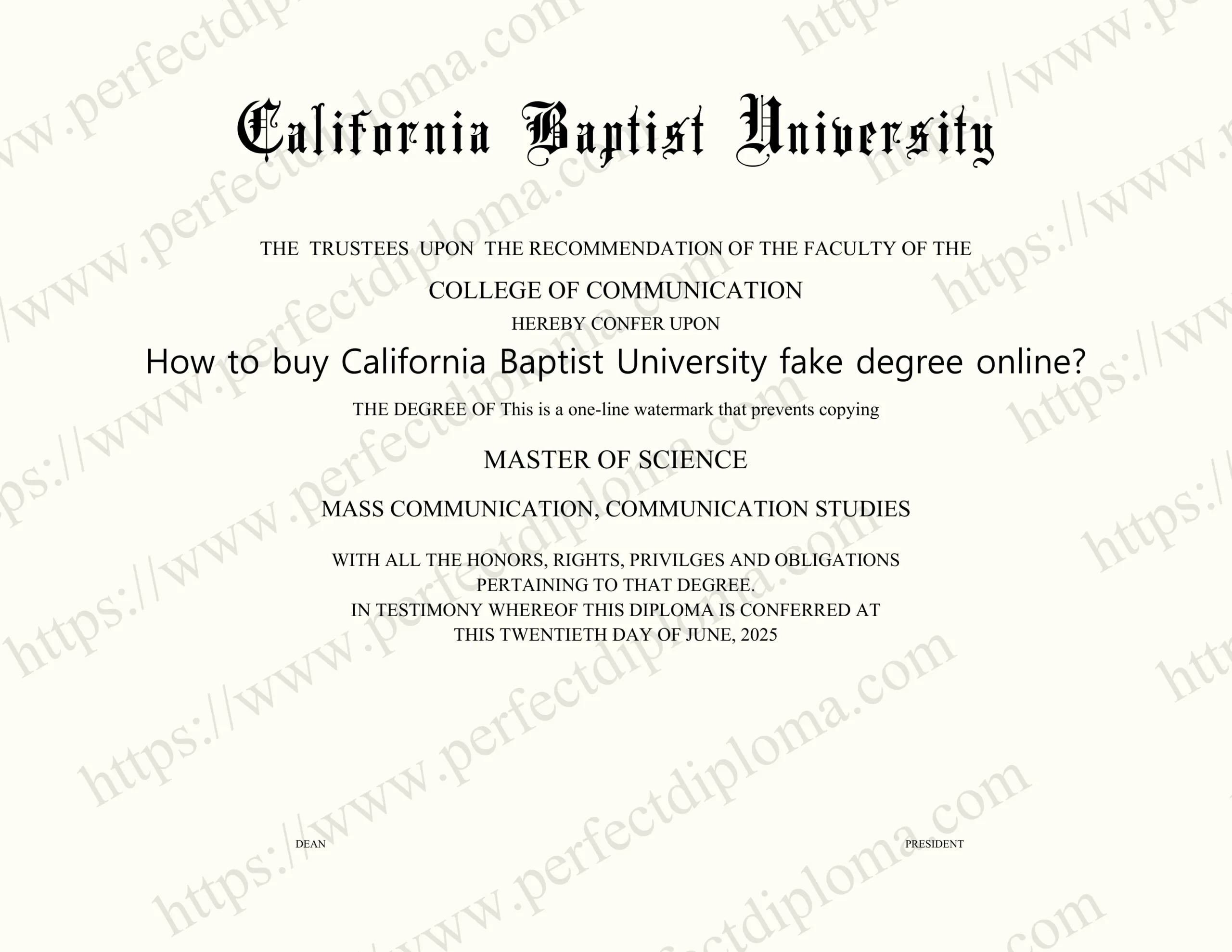 How to buy California Baptist University fake degree online?