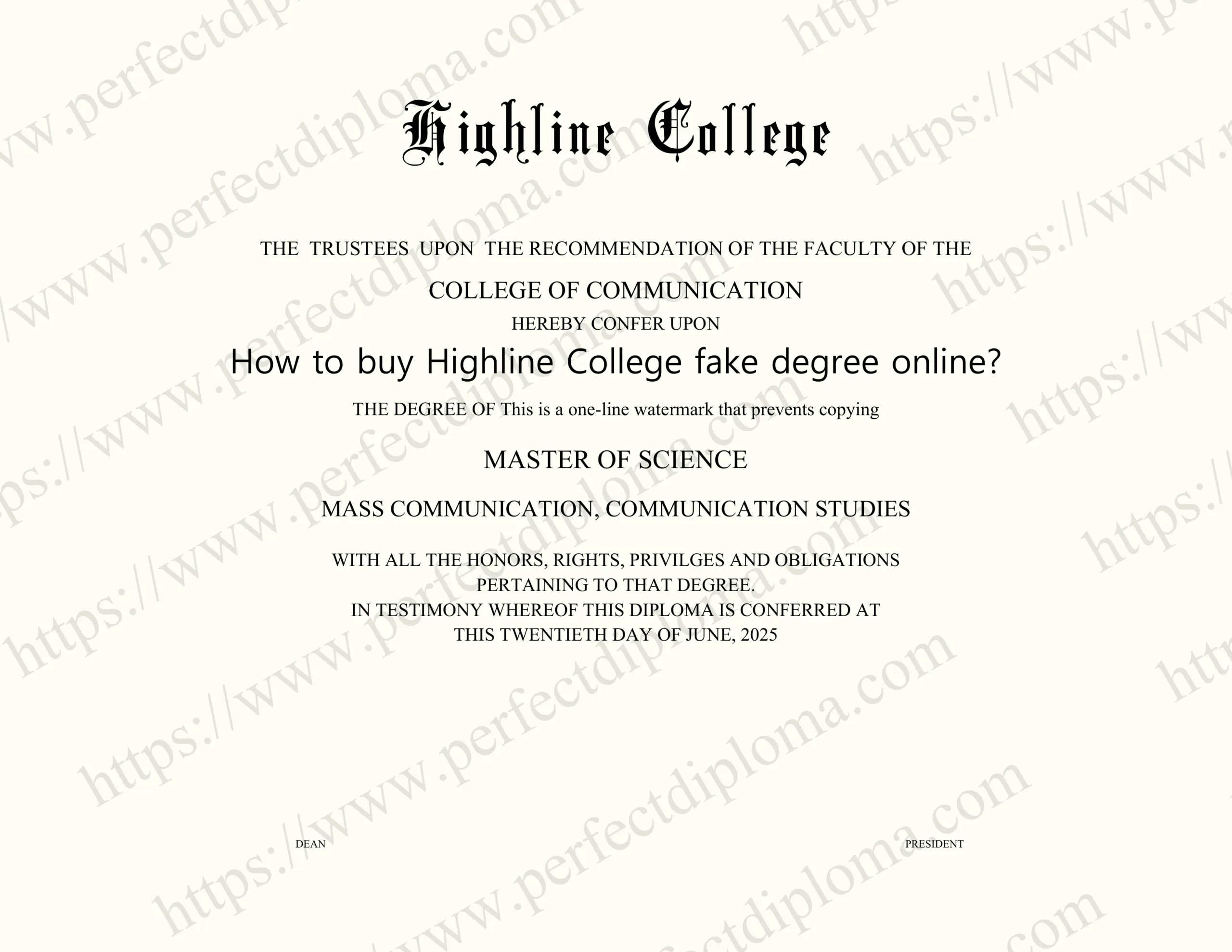 How to buy Highline College fake degree online?