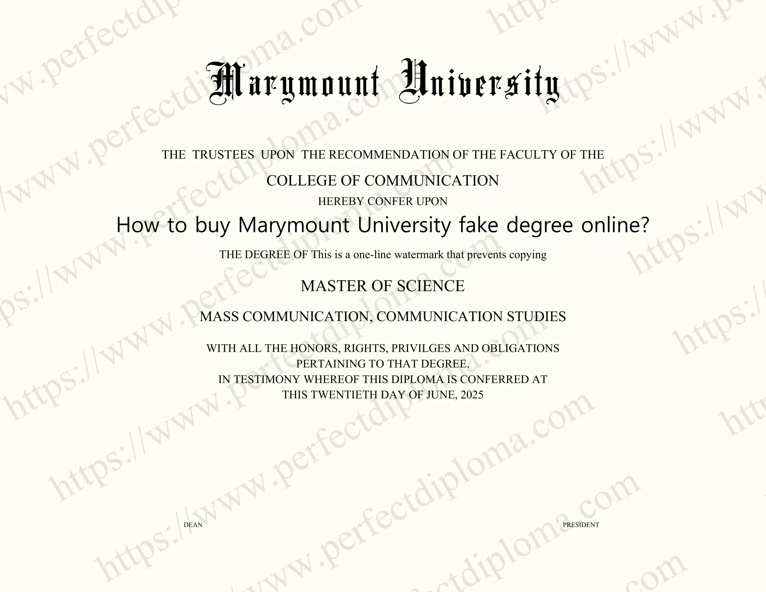 How to buy Marymount University fake degree online?