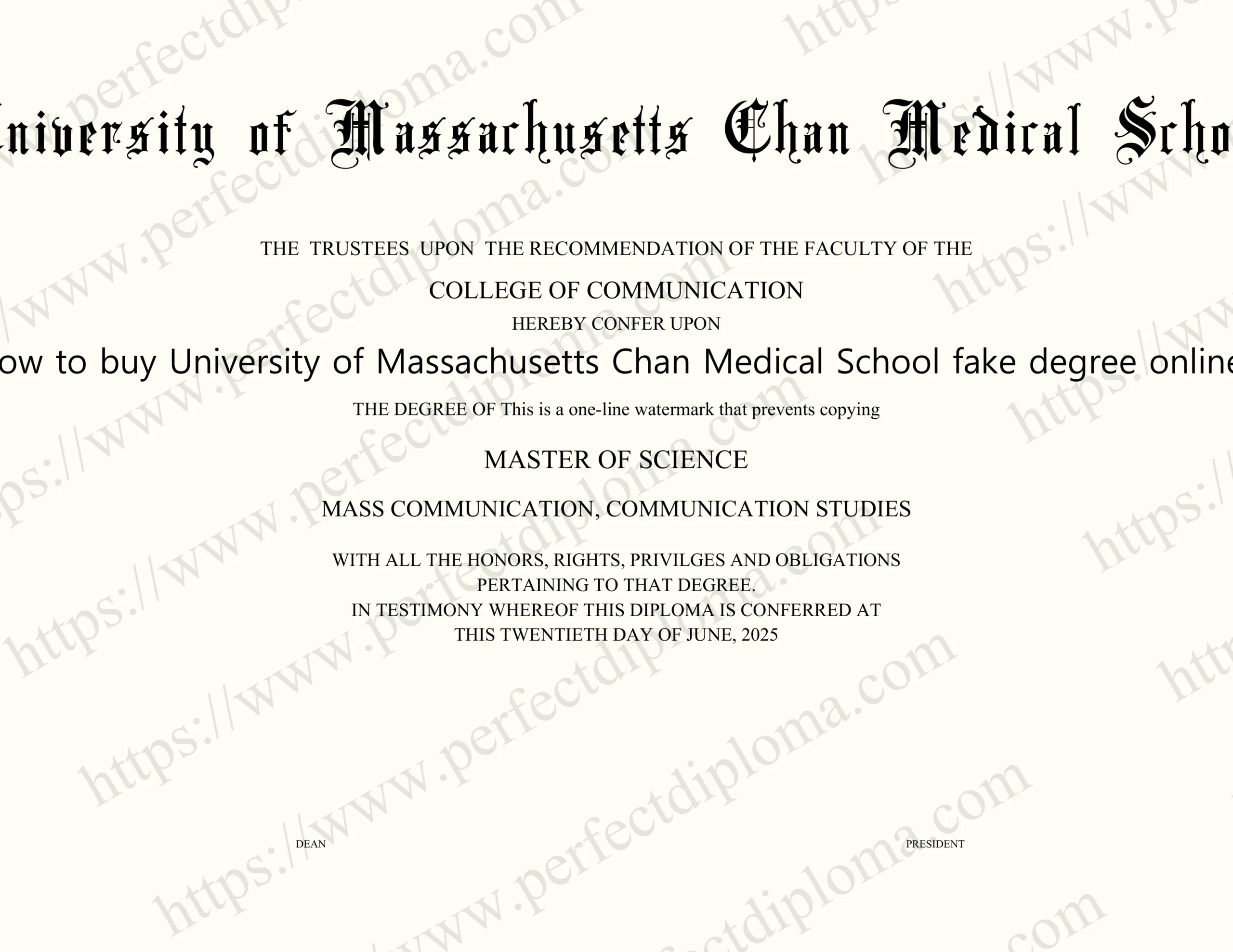 How to buy University of Massachusetts Chan Medical School fake degree online?