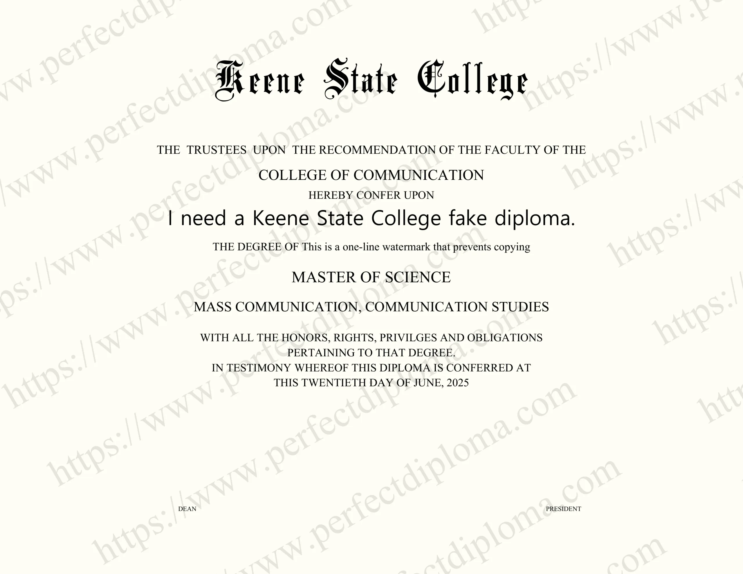 I need a Keene State College fake diploma.