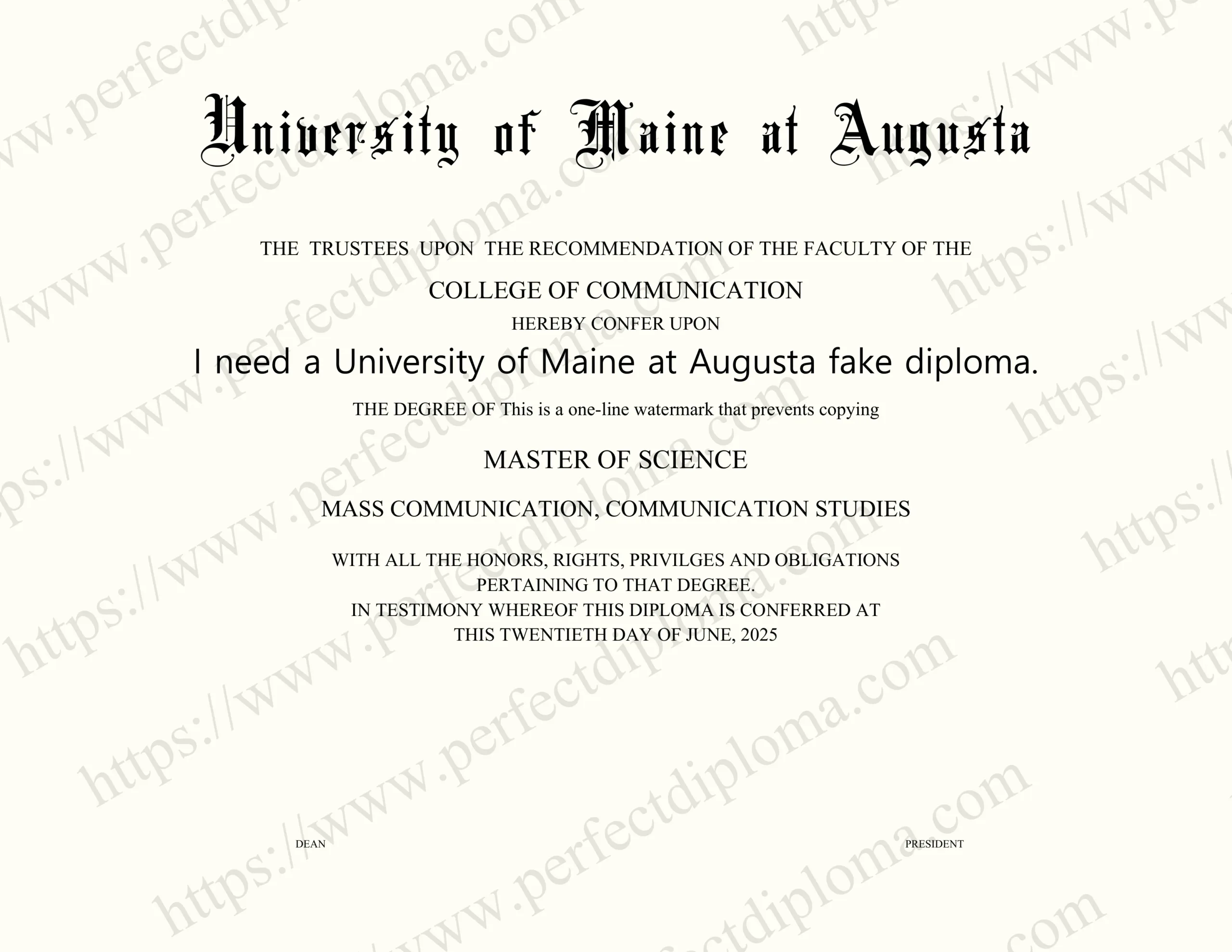 I need a University of Maine at Augusta fake diploma.