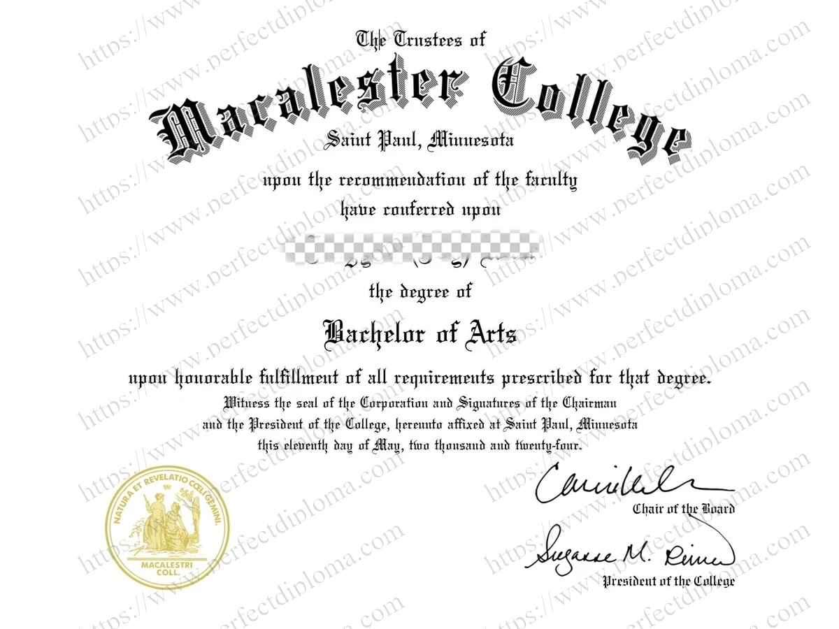 I want to buy a fake Macalester College diploma.