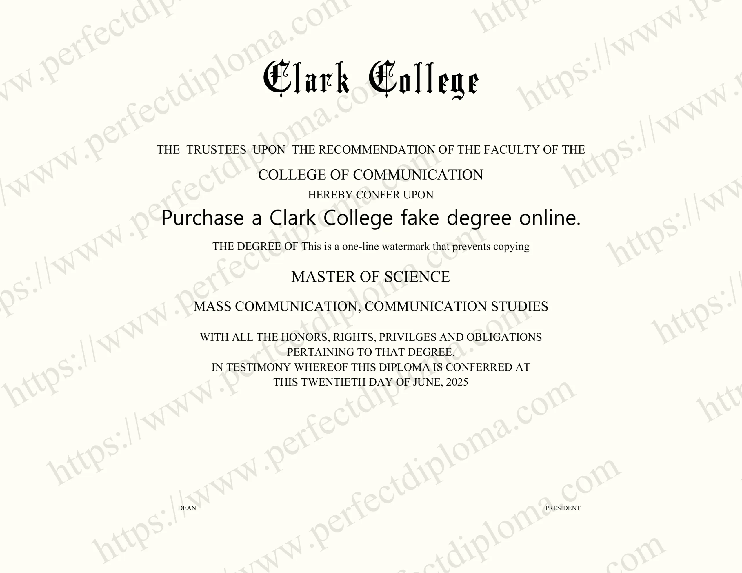 Purchase a Clark College fake degree online.