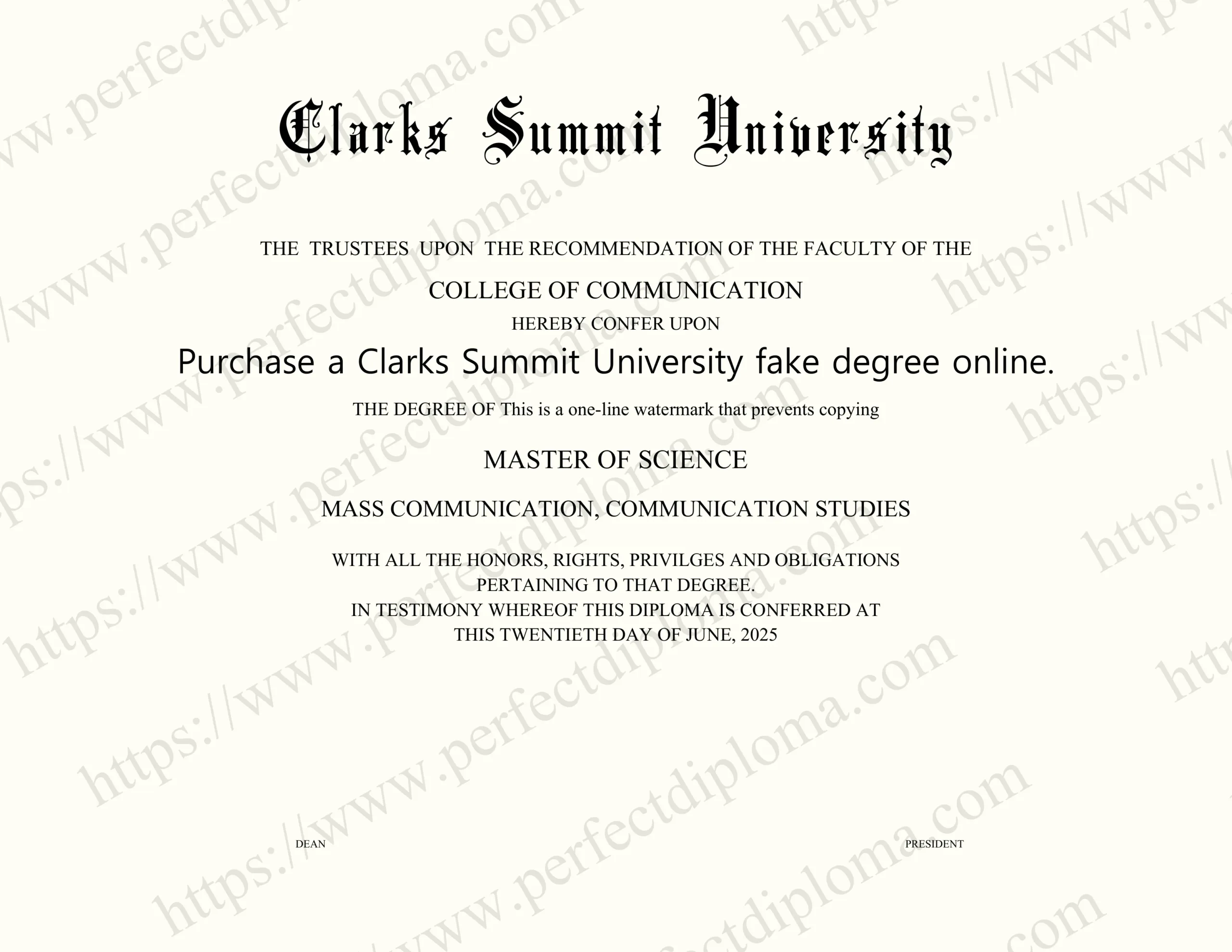 Purchase a Clarks Summit University fake degree online.
