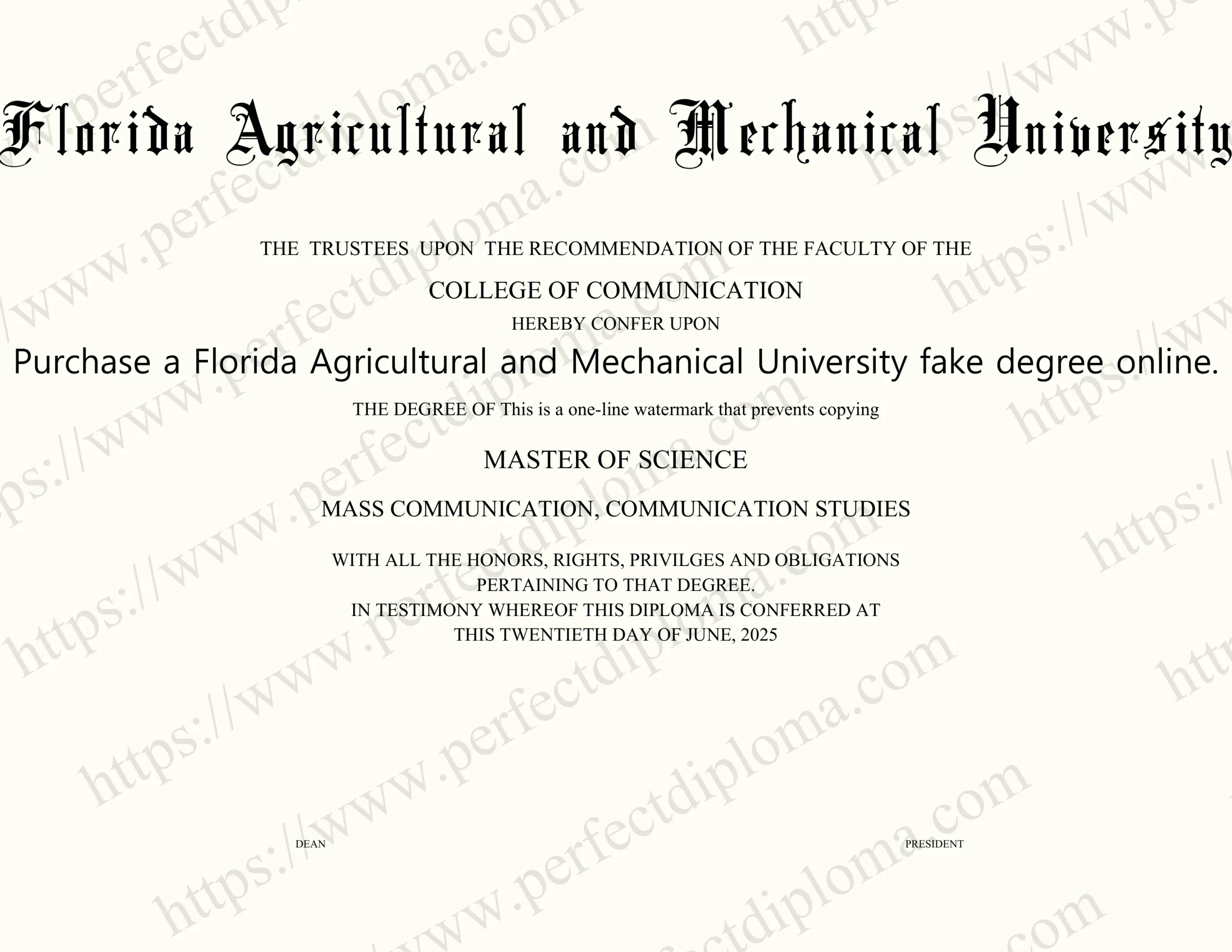 Purchase a Florida Agricultural and Mechanical University fake degree online.