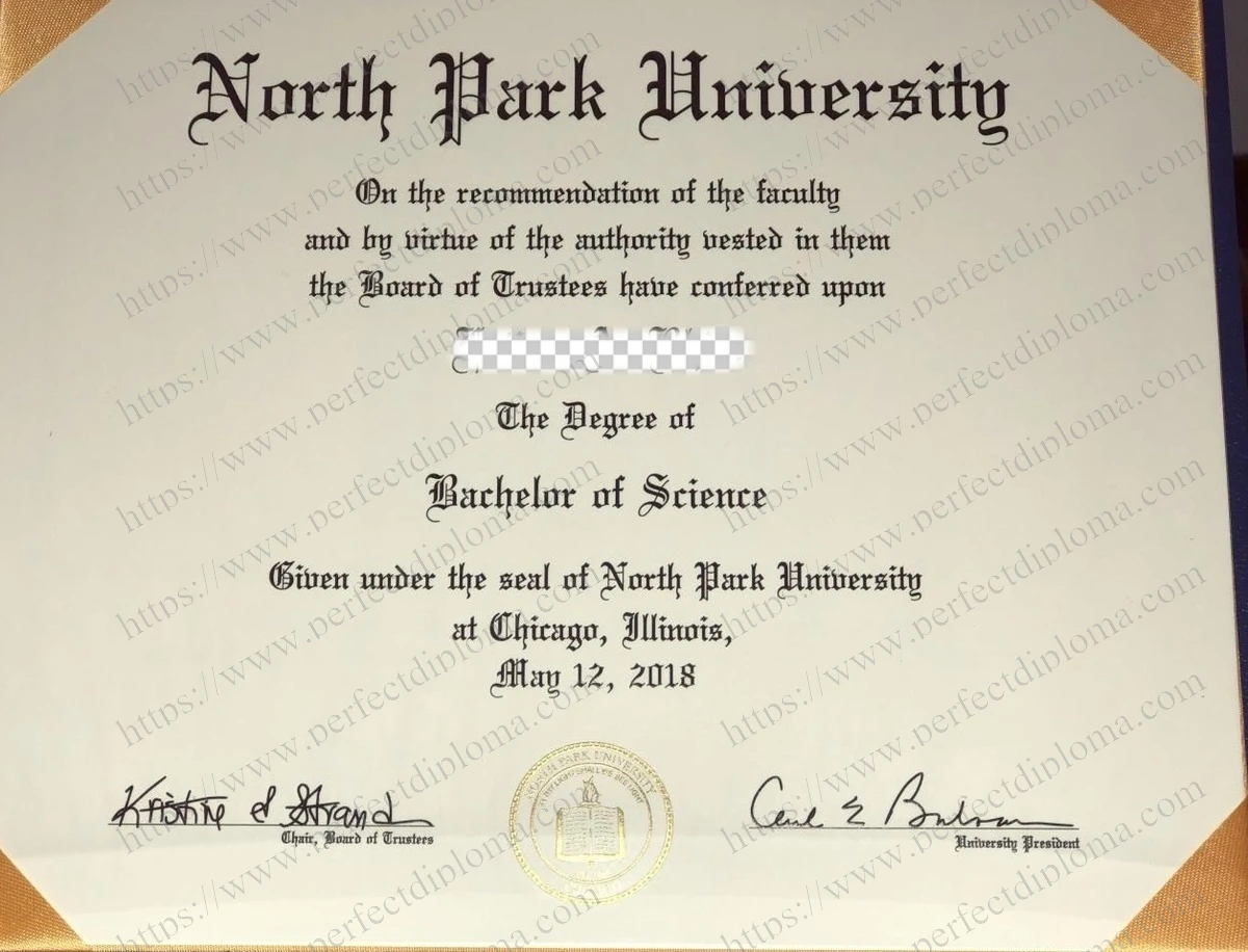 Purchase a North Park University fake degree online.
