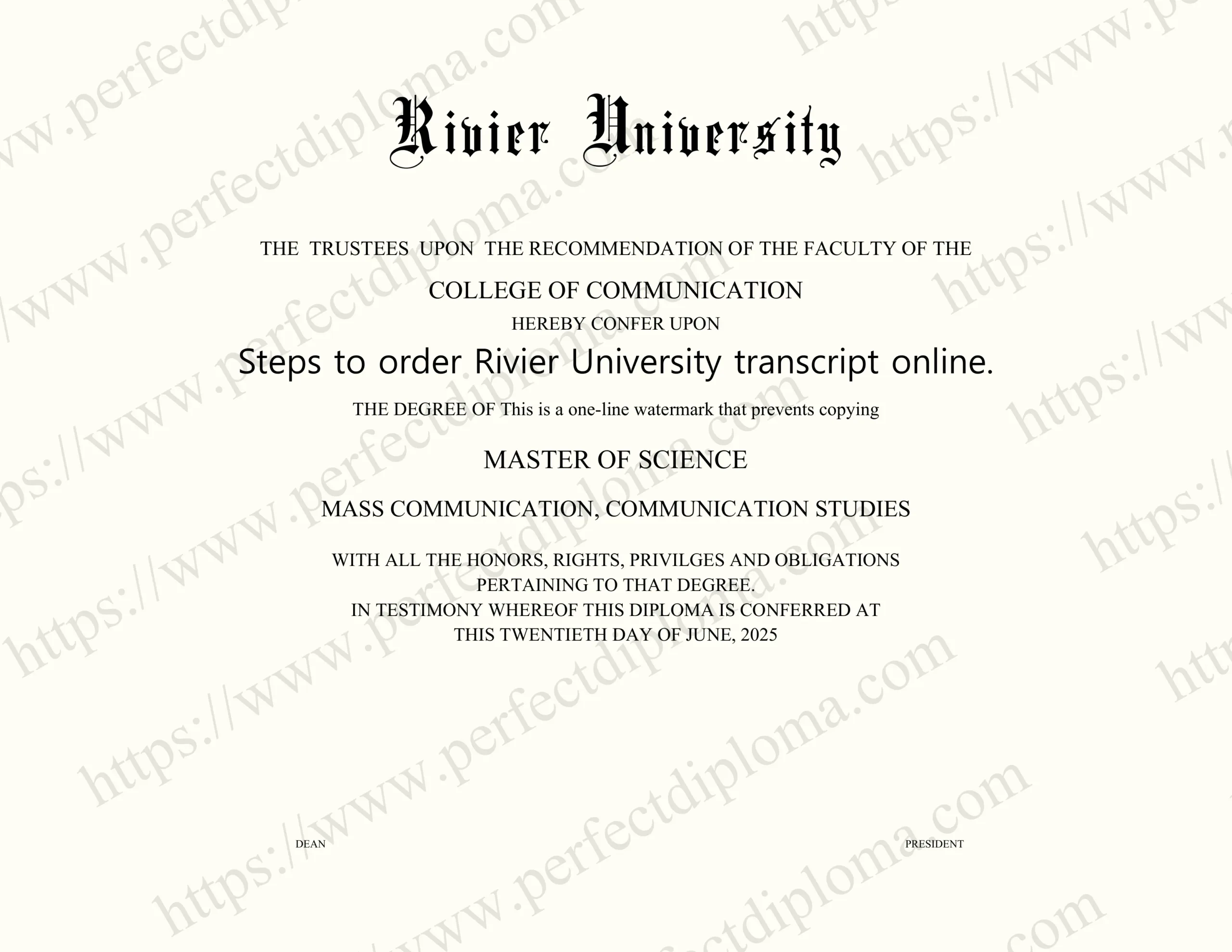 Steps to order Rivier University transcript online.