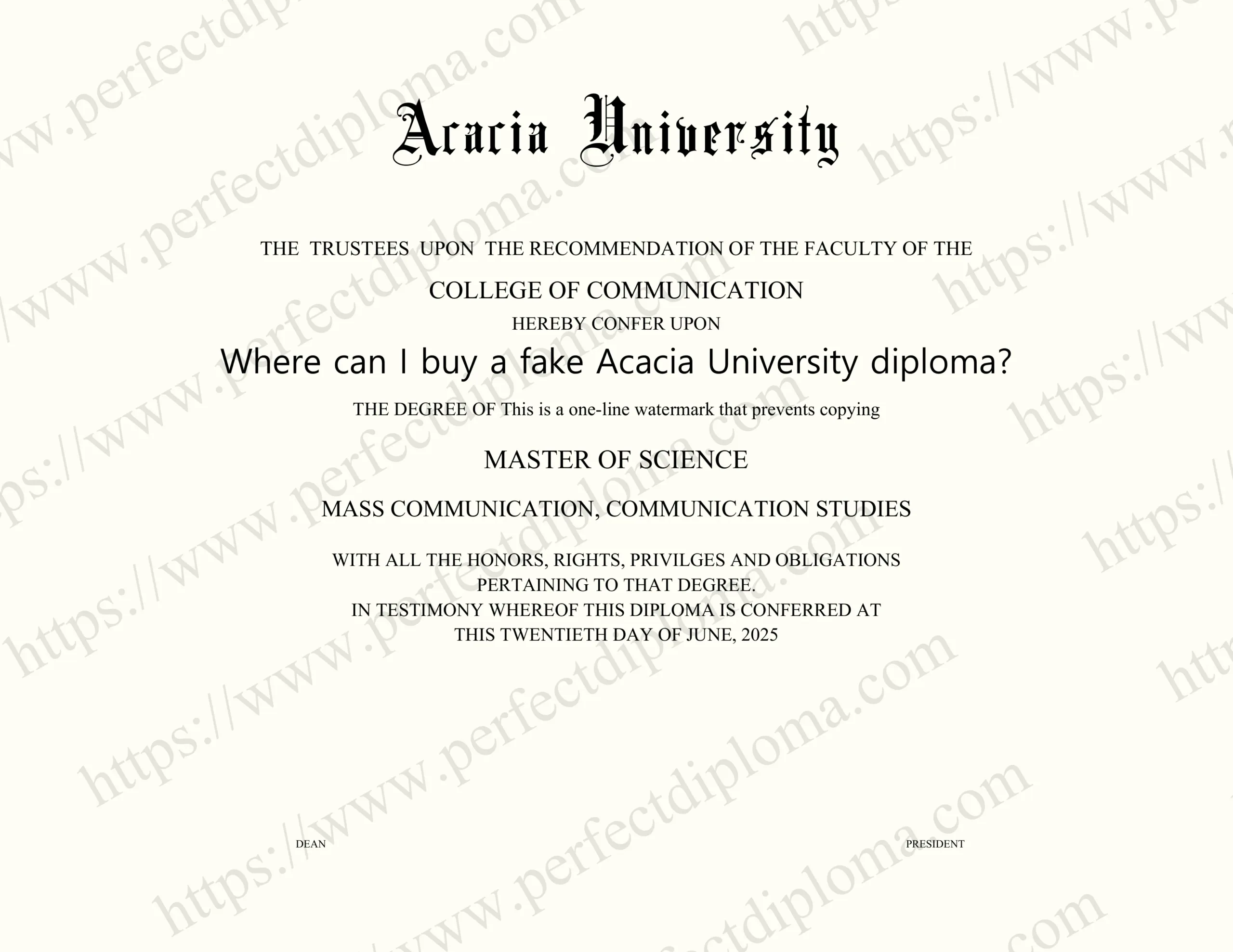 Where can I buy a fake Acacia University diploma?