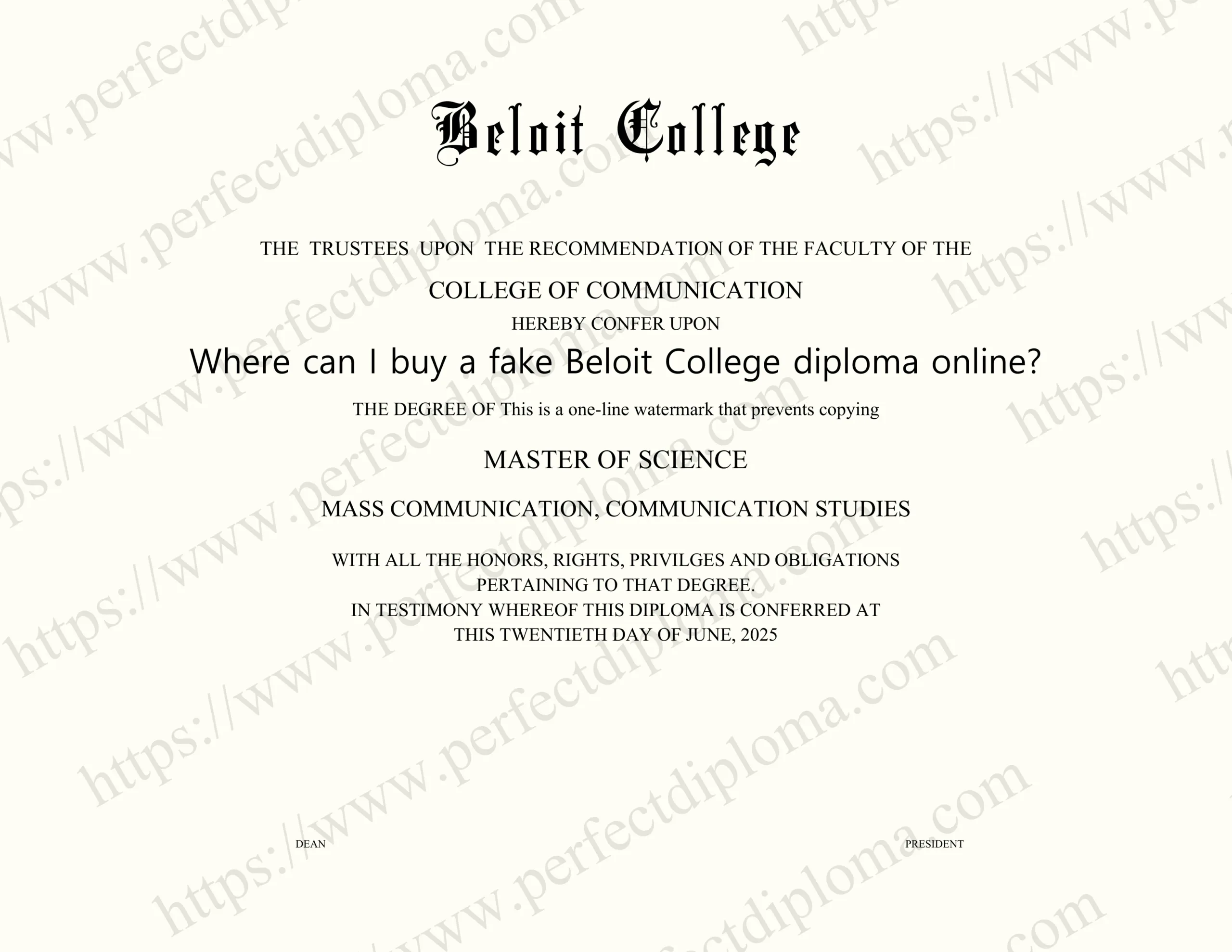 Where can I buy a fake Beloit College diploma online?