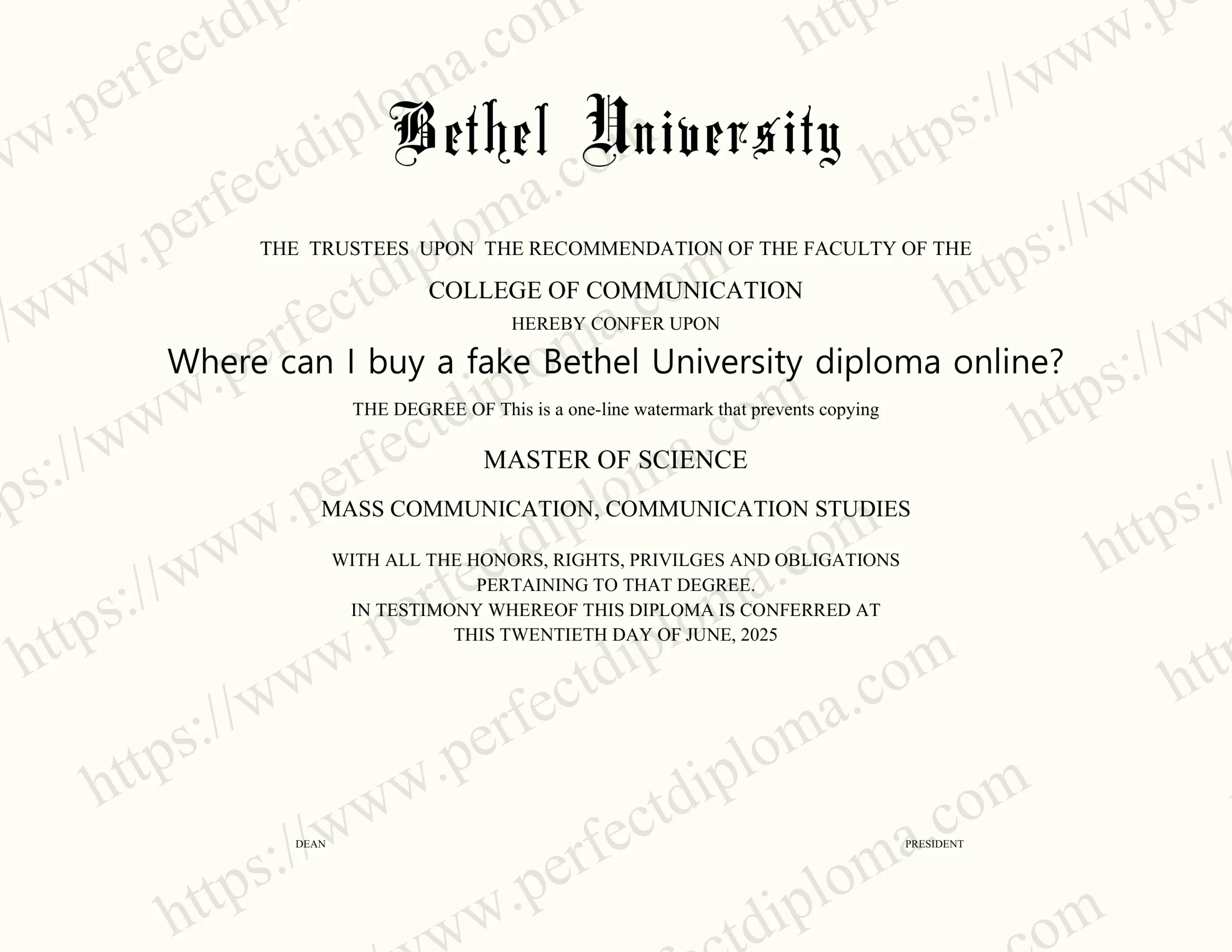 Where can I buy a fake Bethel University diploma online?