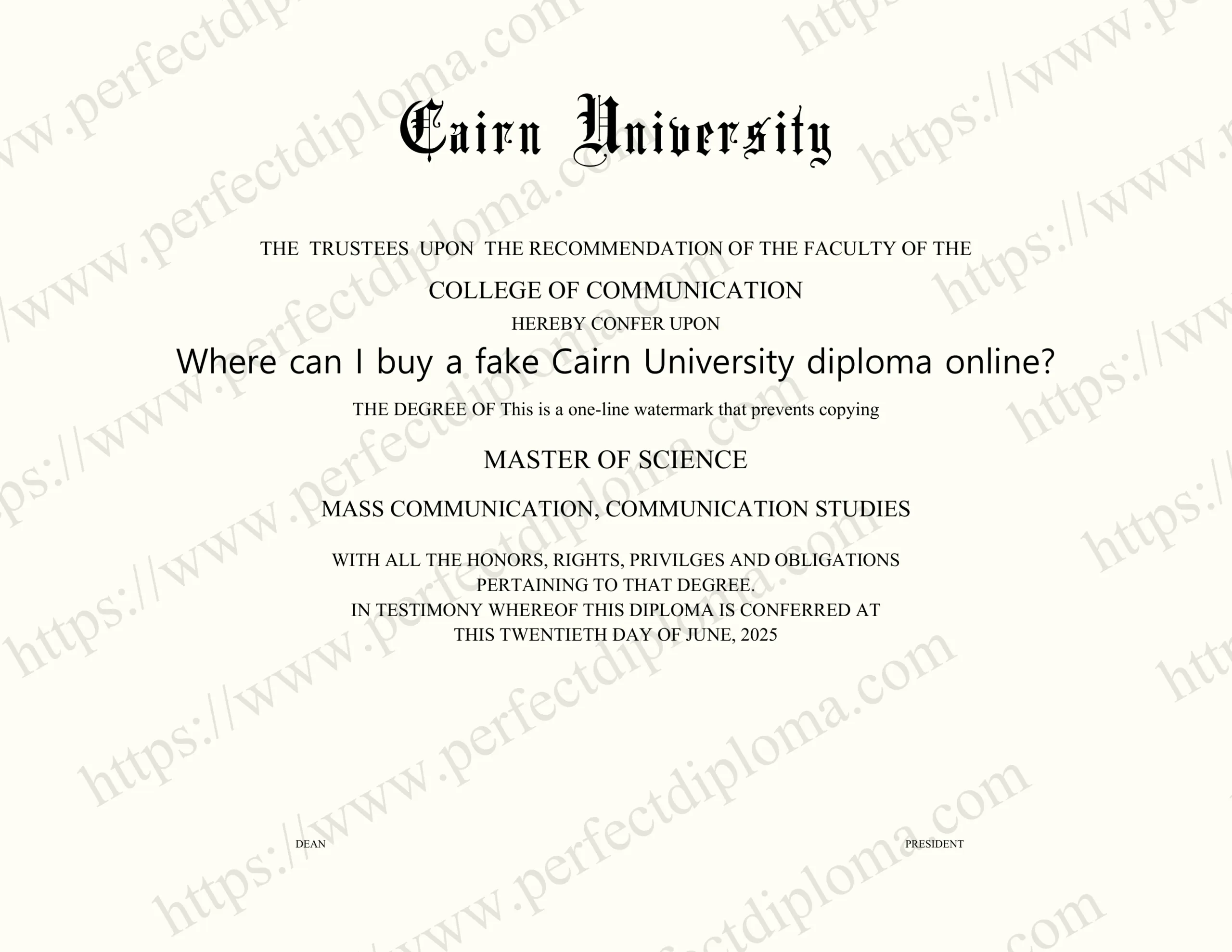 Where can I buy a fake Cairn University diploma online?