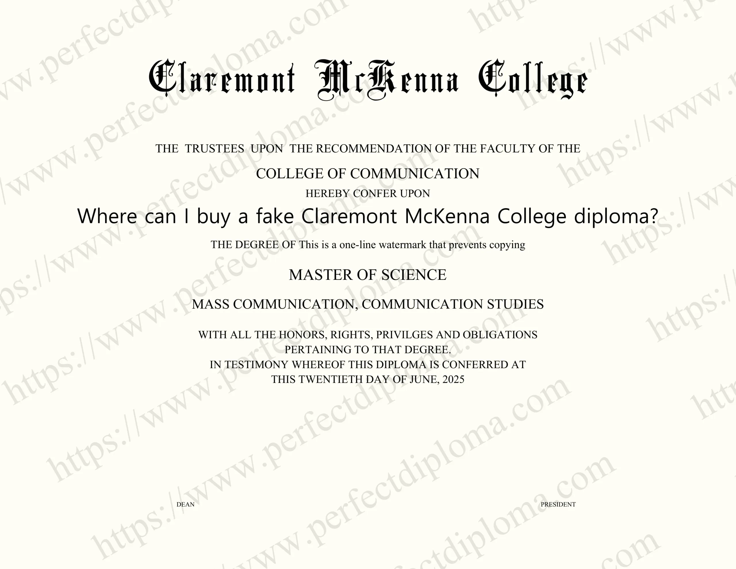 Where can I buy a fake Claremont McKenna College diploma?