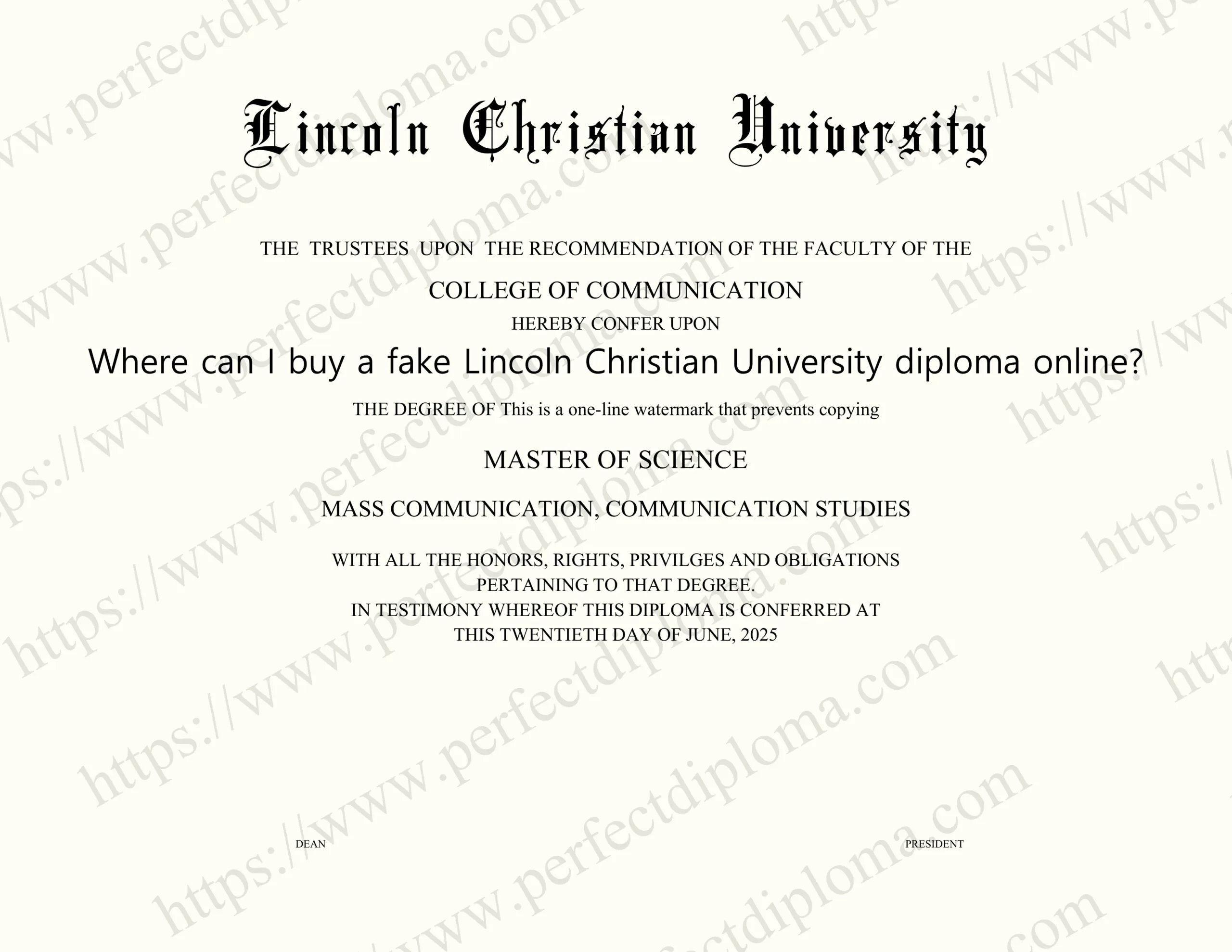 Where can I buy a fake Lincoln Christian University diploma online?