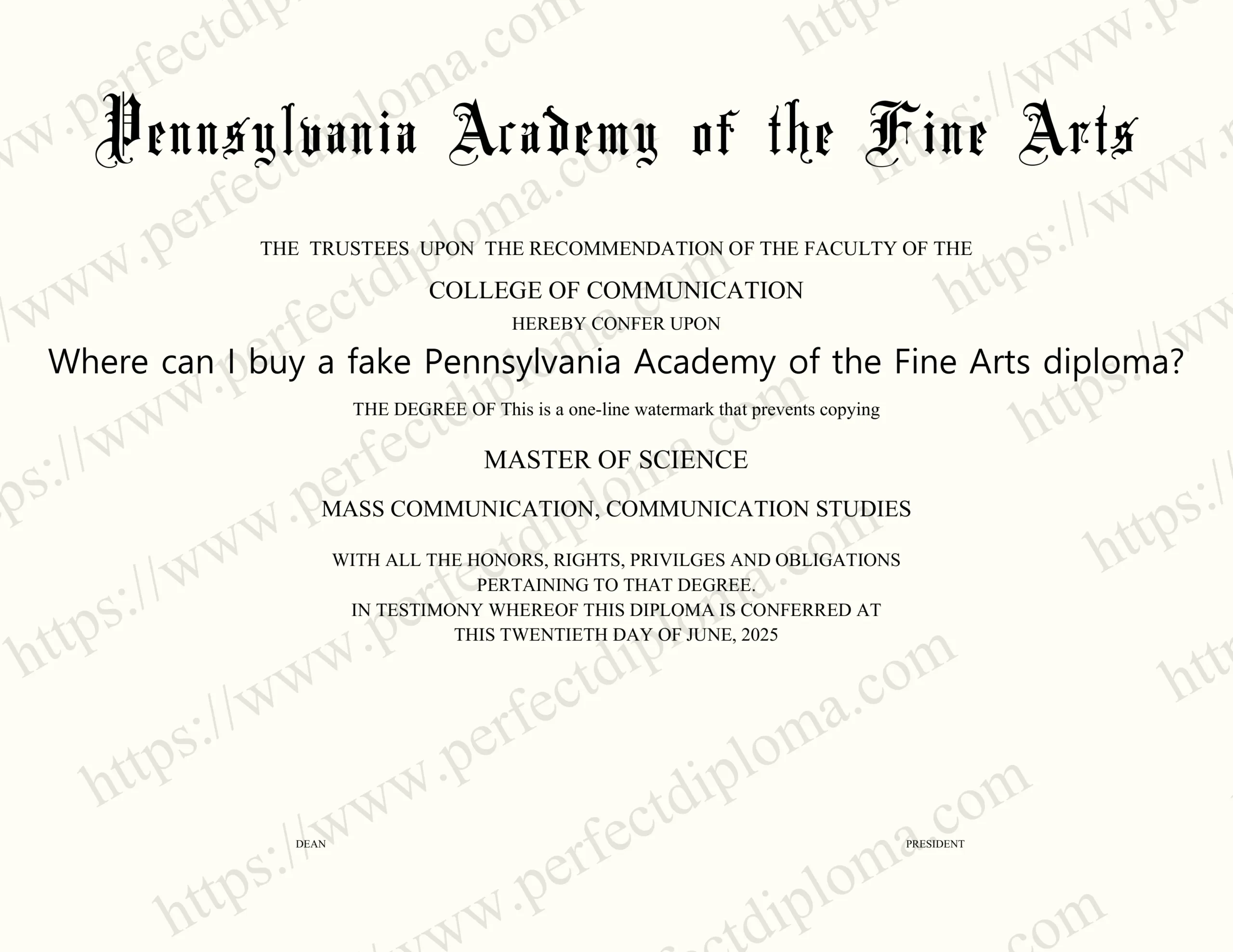 Where can I buy a fake Pennsylvania Academy of the Fine Arts diploma?