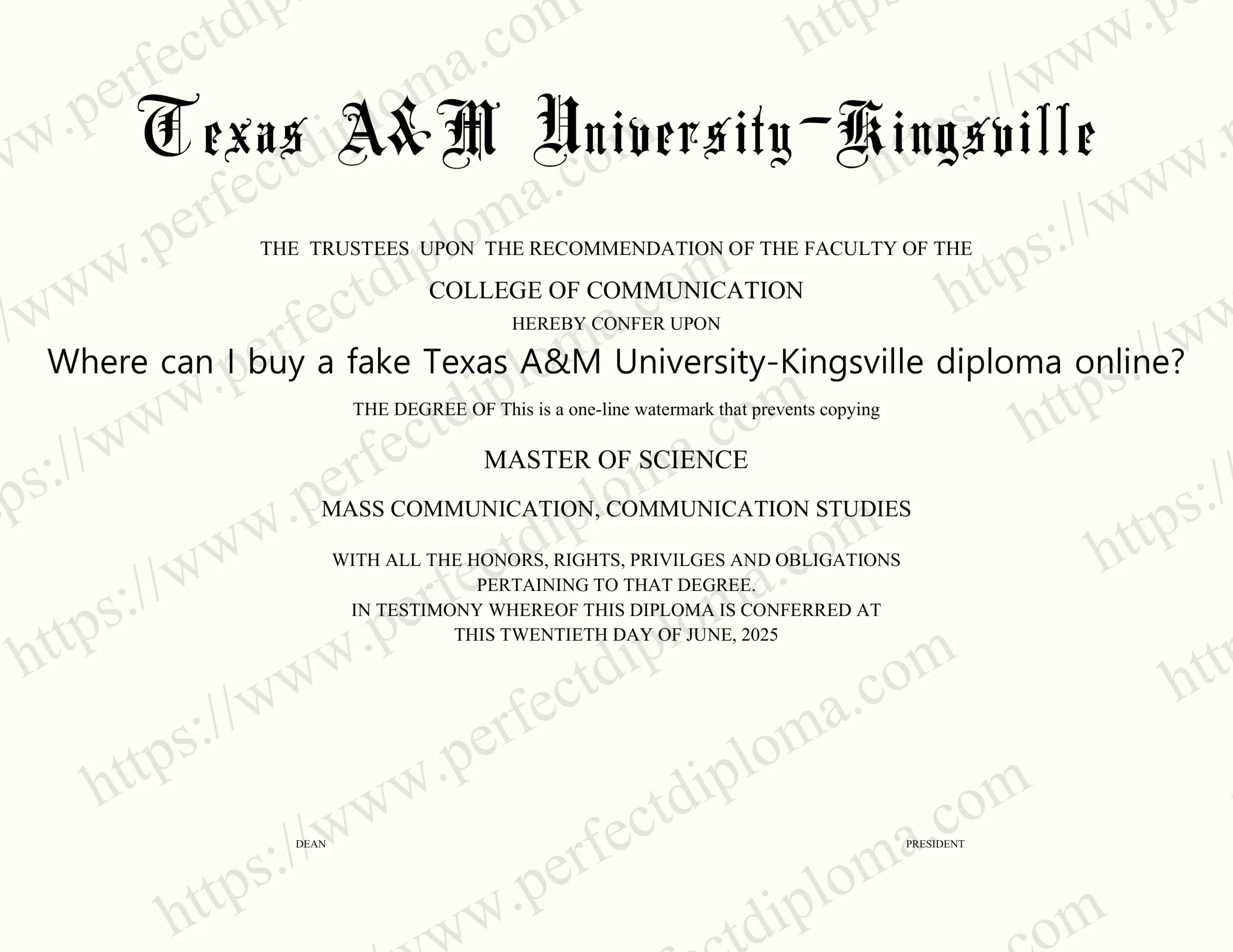 Where can I buy a fake Texas A&M University-Kingsville diploma online?