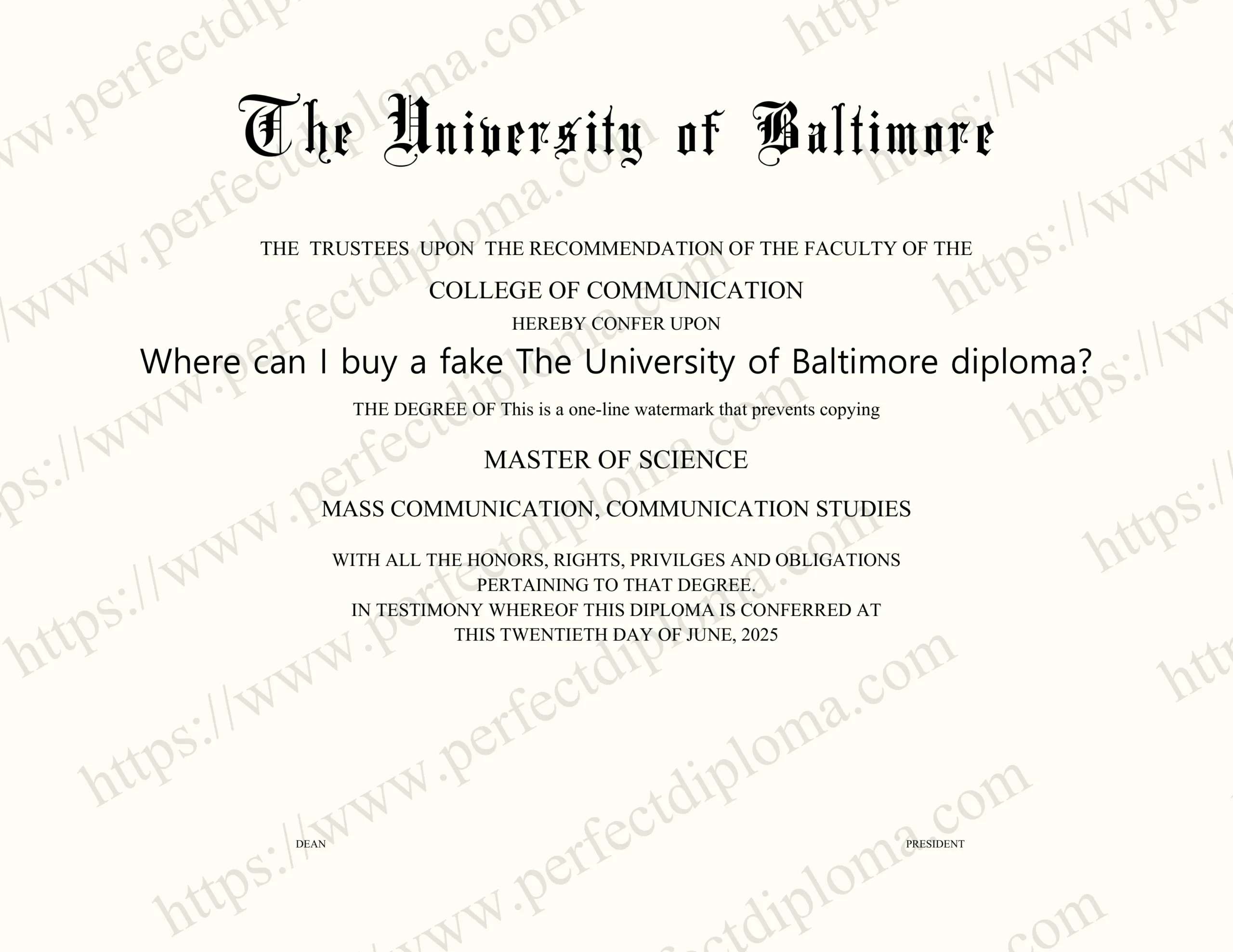 Where can I buy a fake The University of Baltimore diploma?