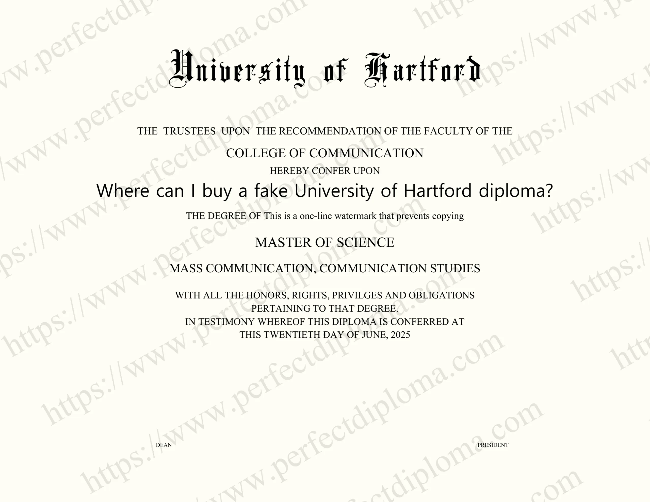 Where can I buy a fake University of Hartford diploma?