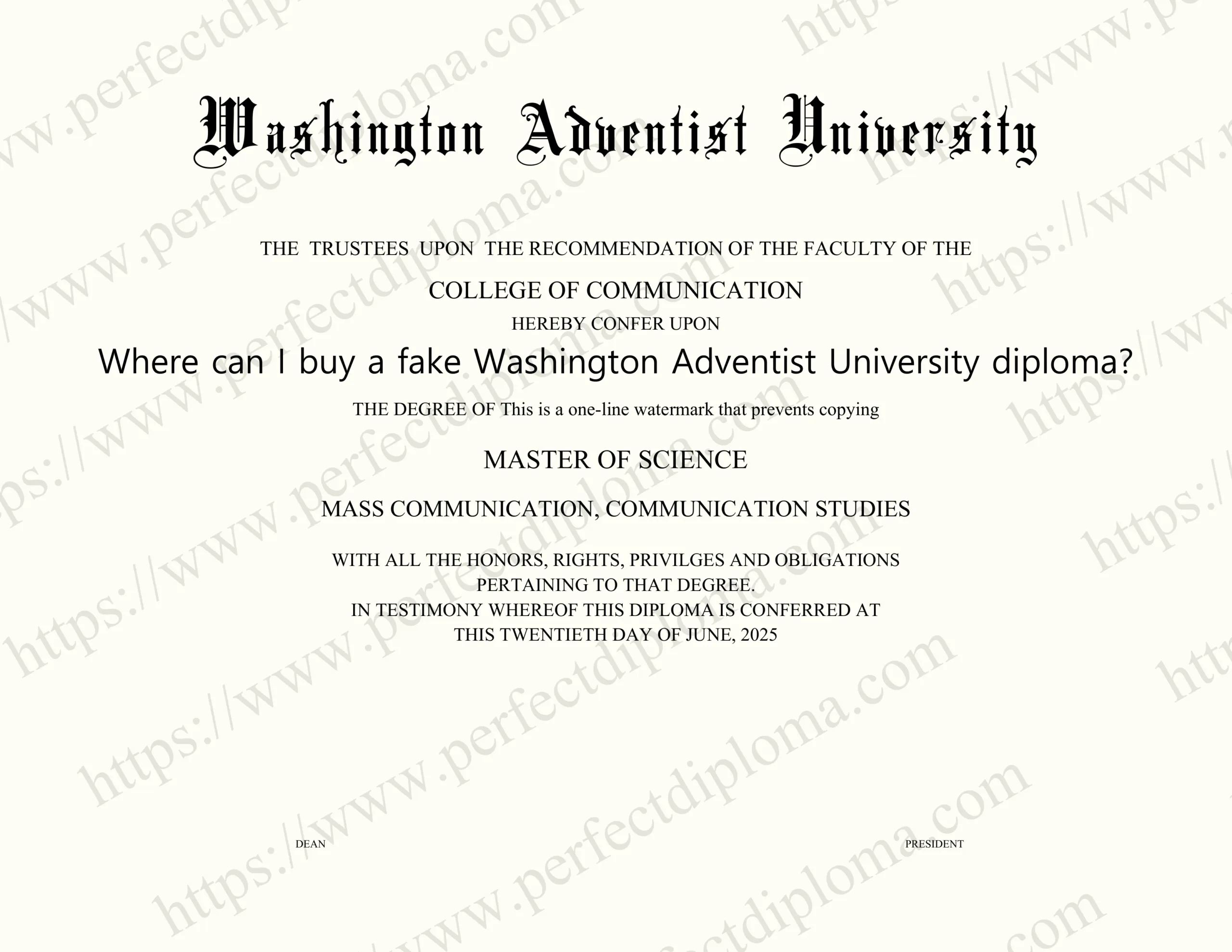 Where can I buy a fake Washington Adventist University diploma?
