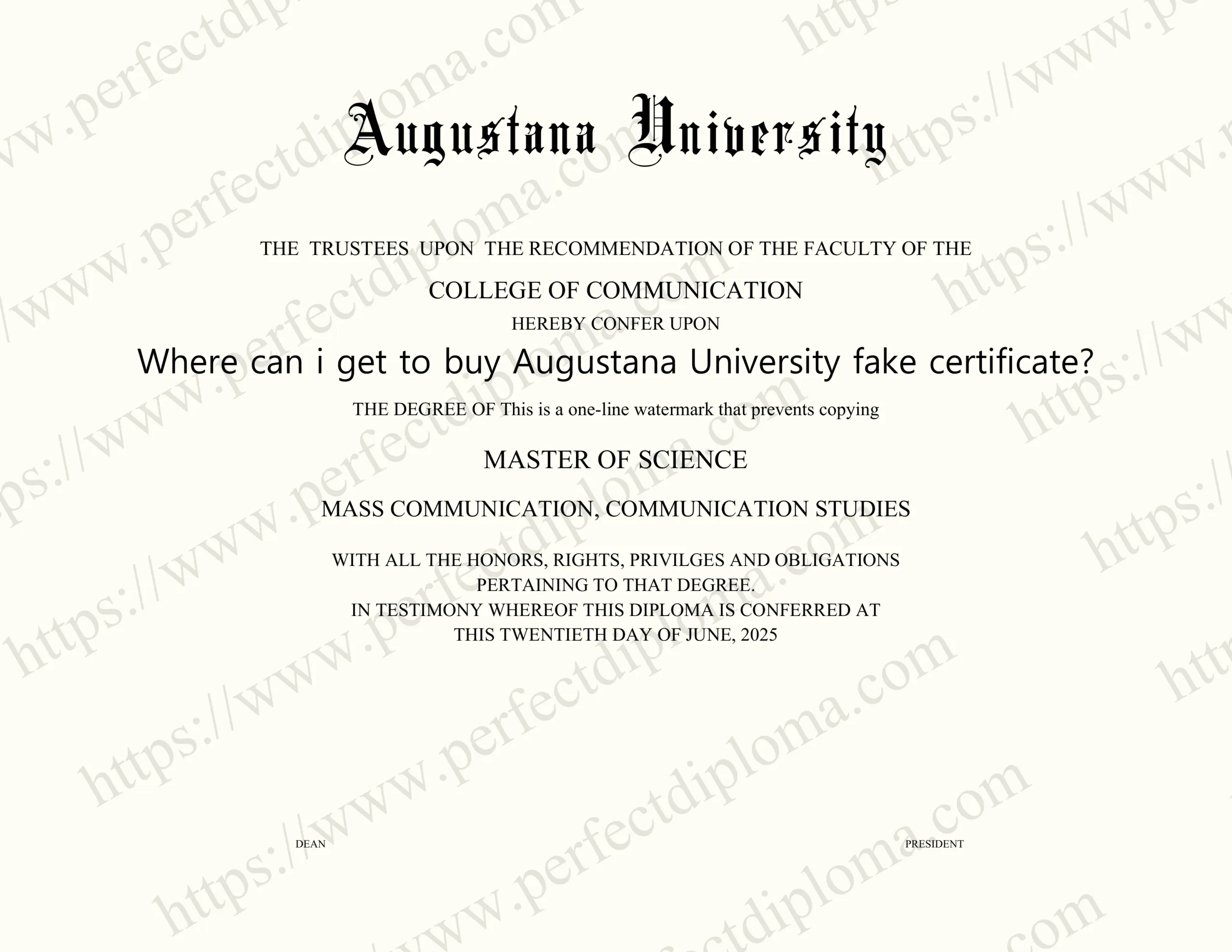 Where can i get to buy Augustana University fake certificate?