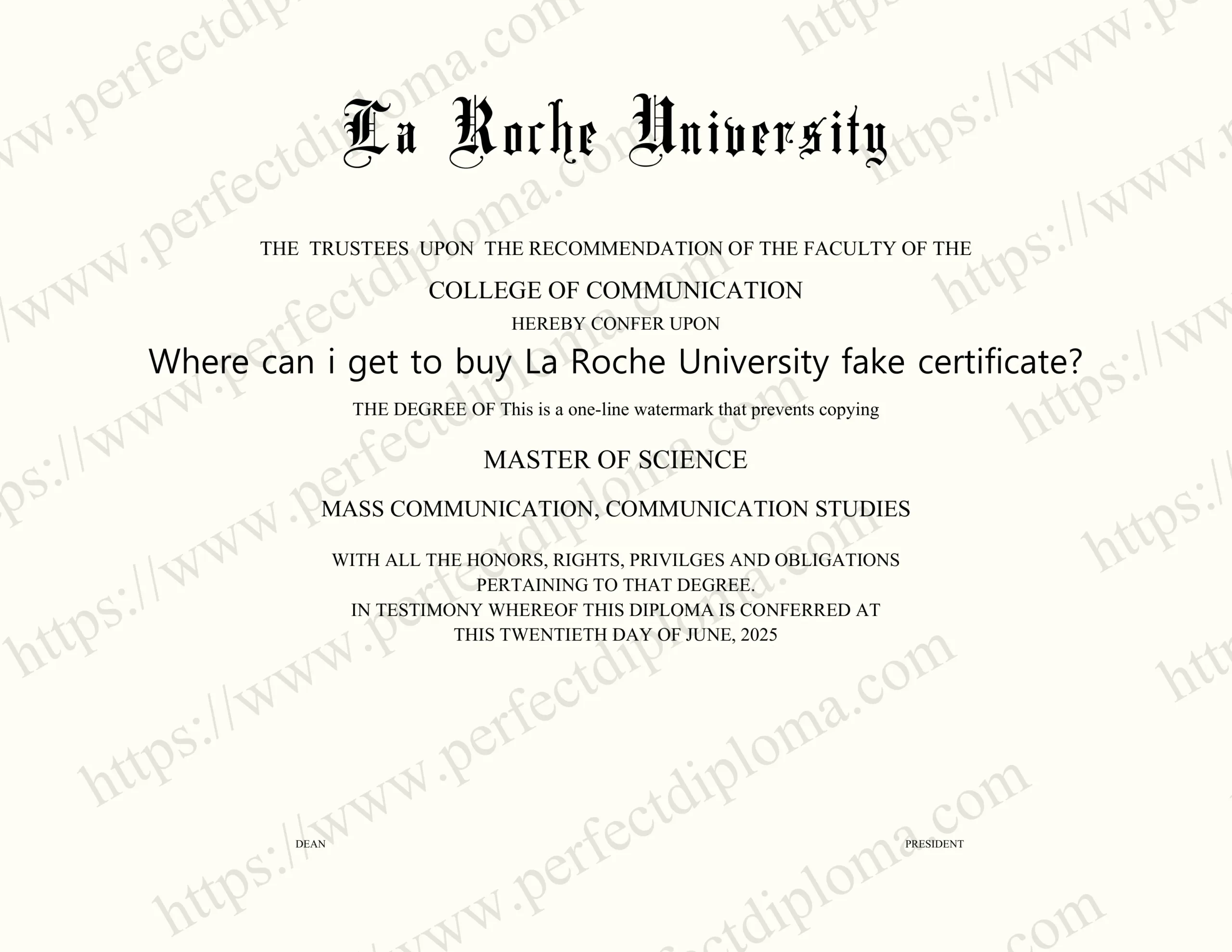 Where can i get to buy La Roche University fake certificate?