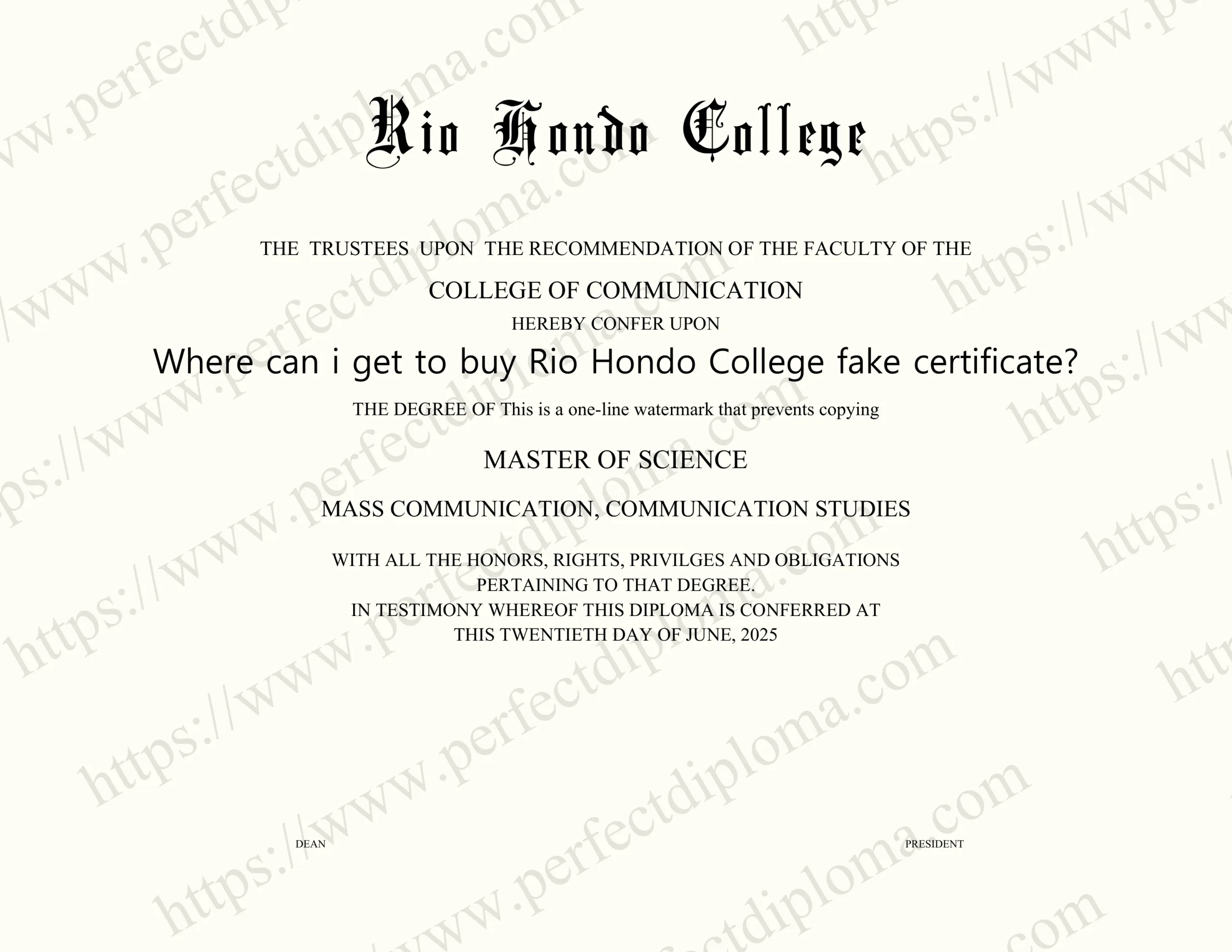 Where can i get to buy Rio Hondo College fake certificate?