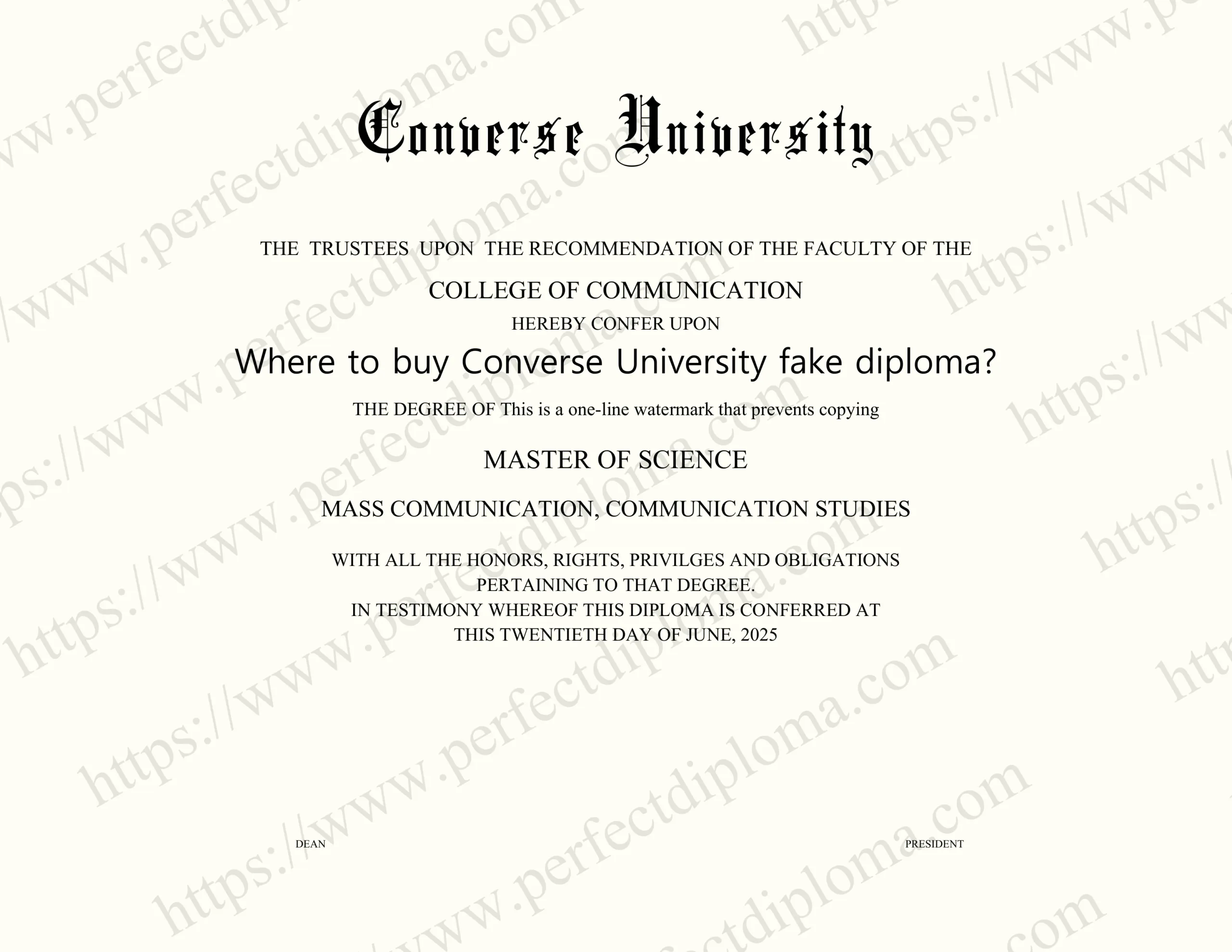 Where to buy Converse University fake diploma?