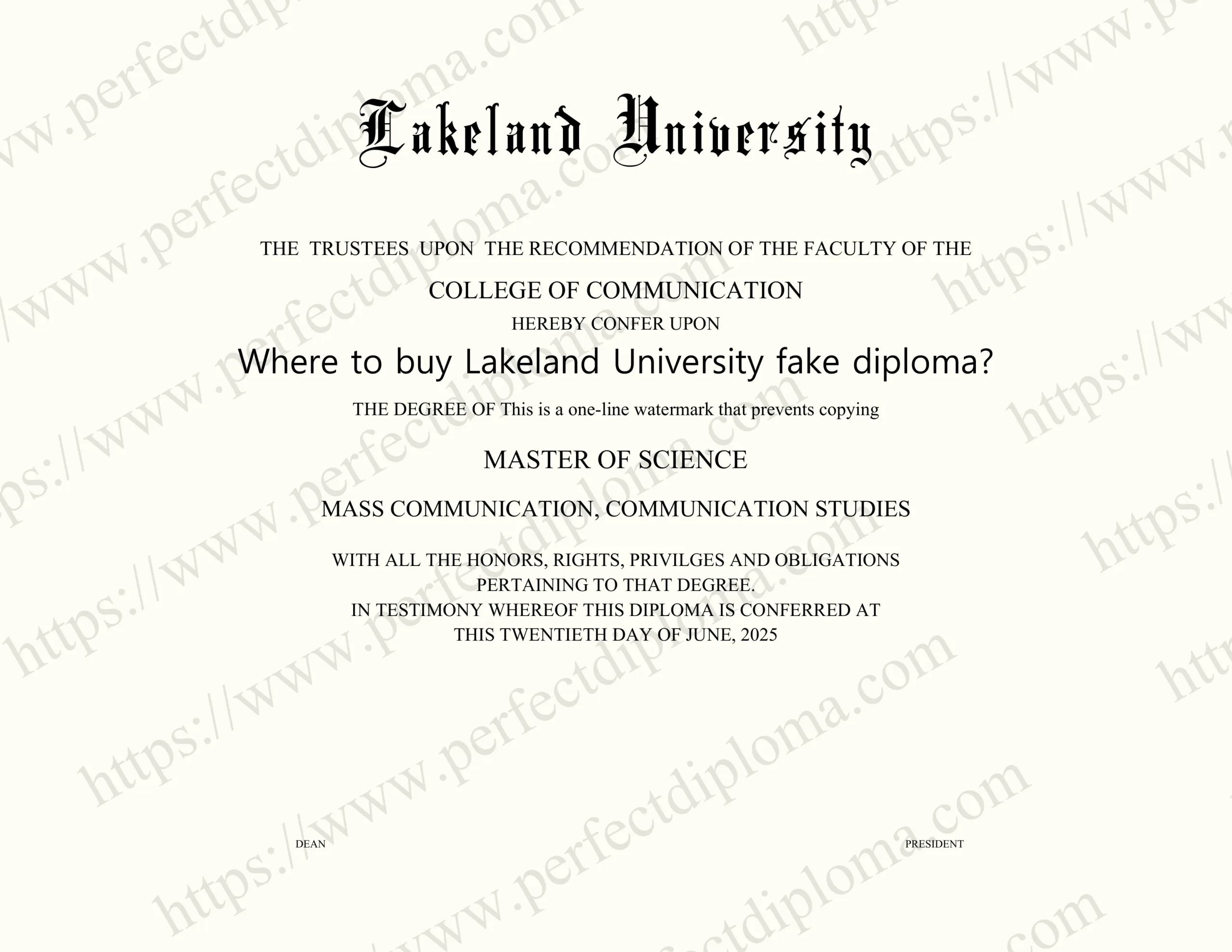 Where to buy Lakeland University fake diploma?