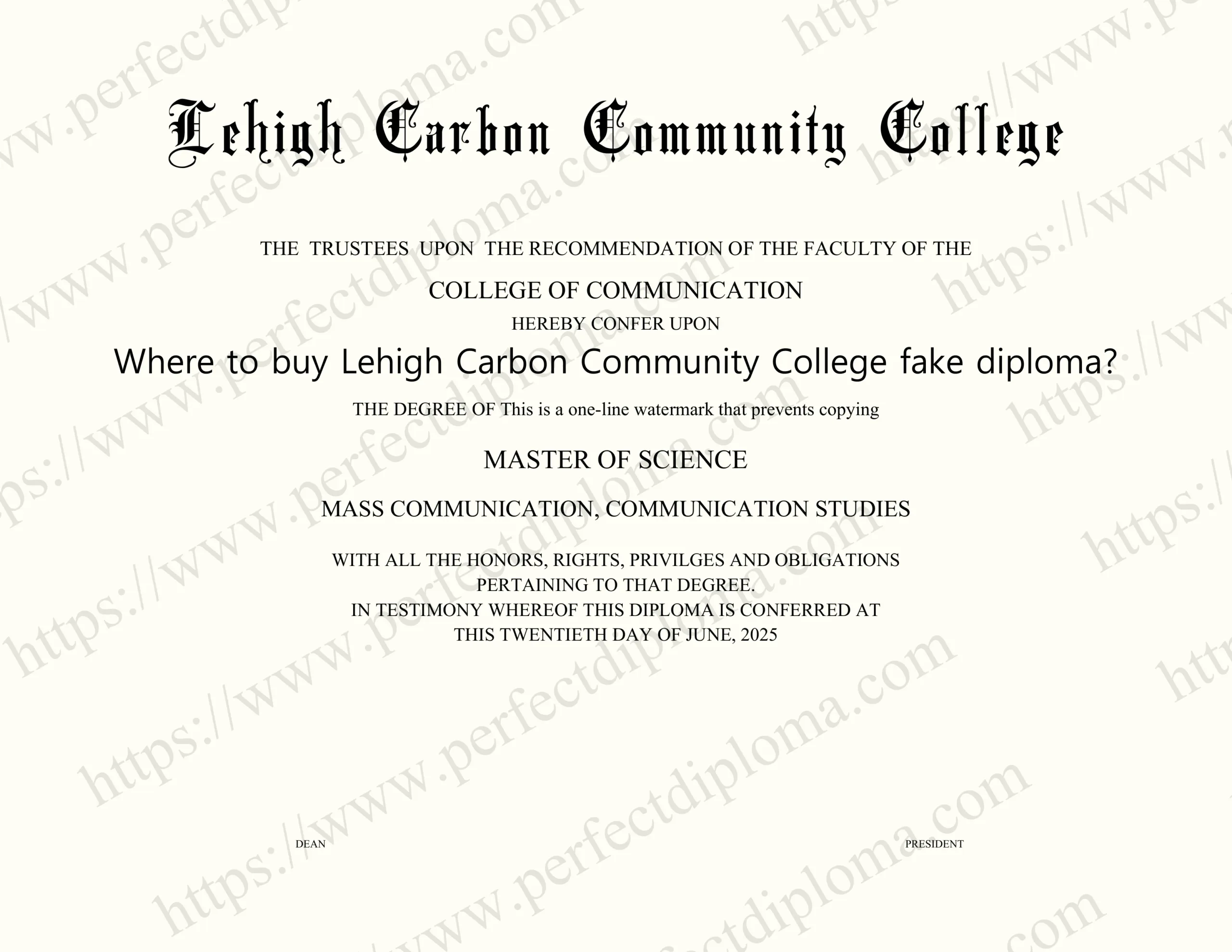 Where to buy Lehigh Carbon Community College fake diploma?