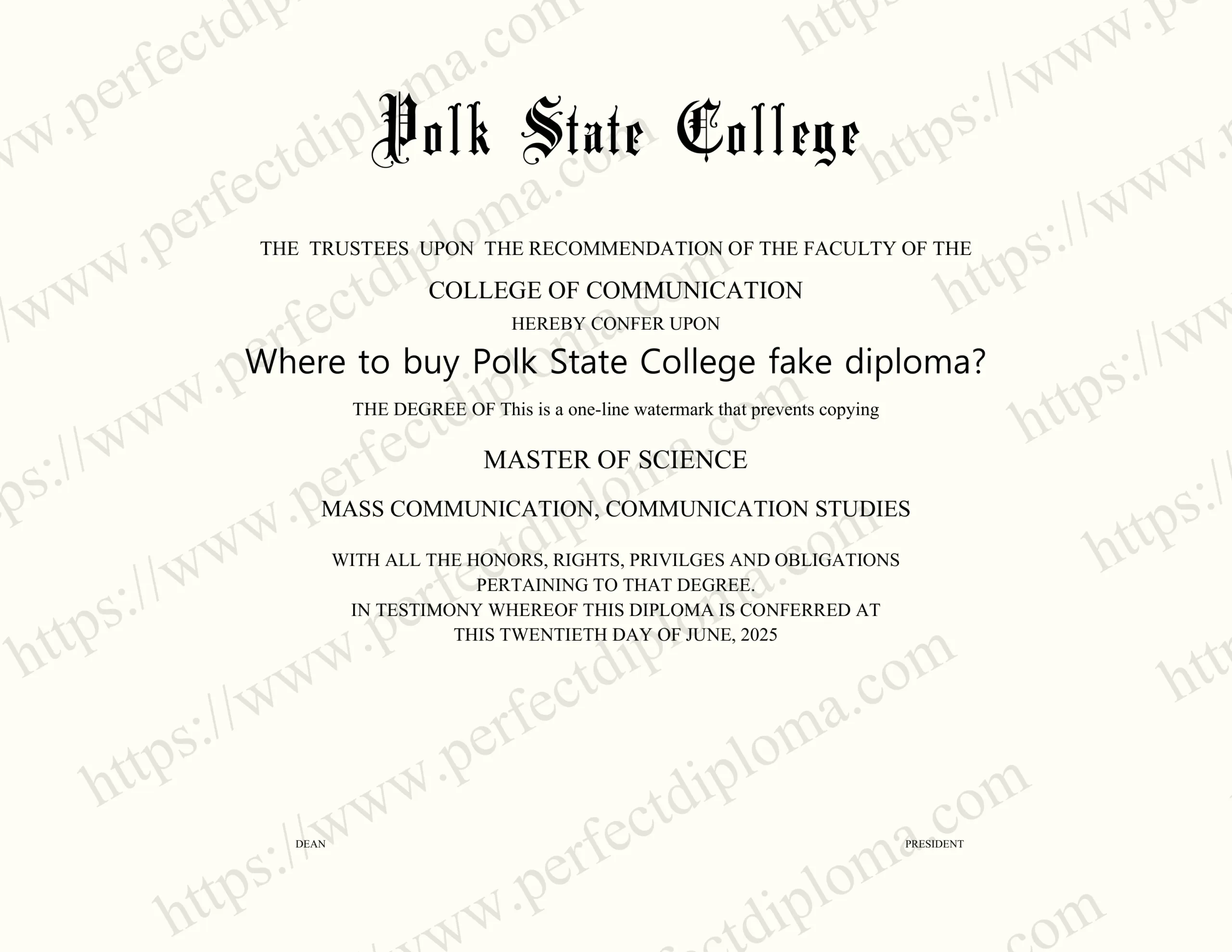 Where to buy Polk State College fake diploma?