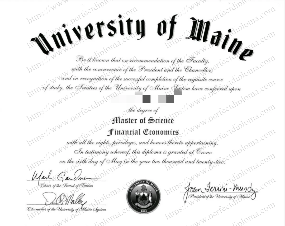 Buy a fake The University of Maine diploma online.