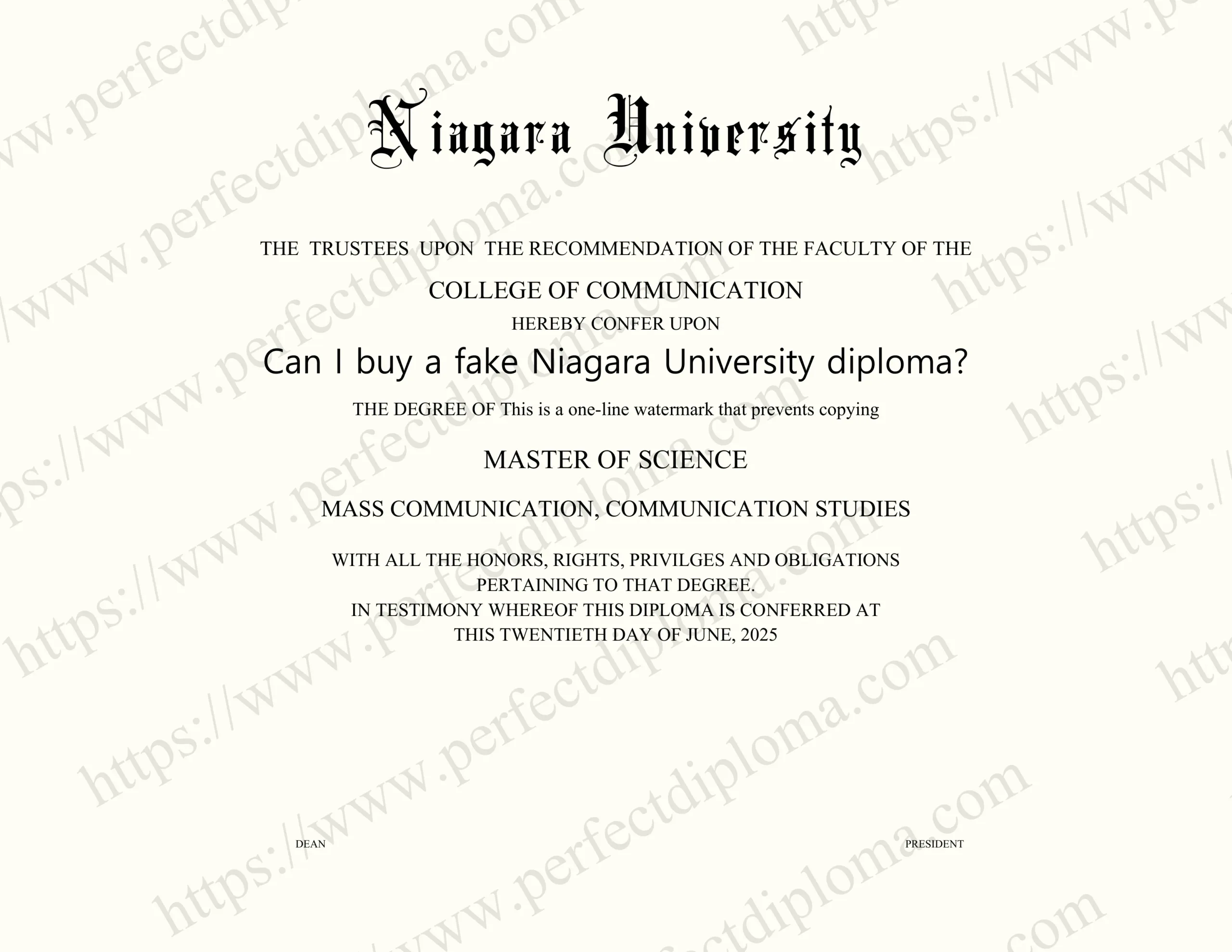 Can I buy a fake Niagara University diploma?