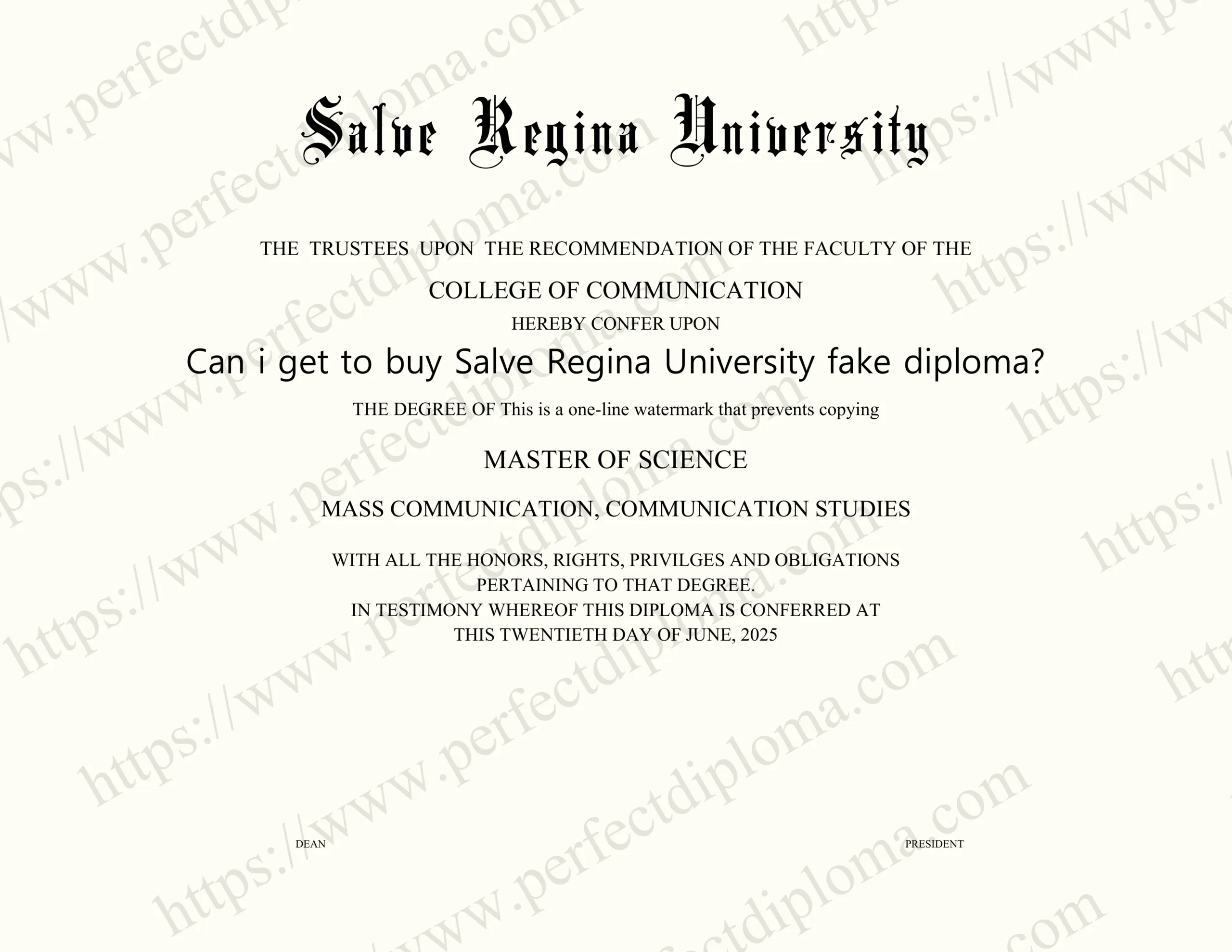 Can i get to buy Salve Regina University fake diploma?