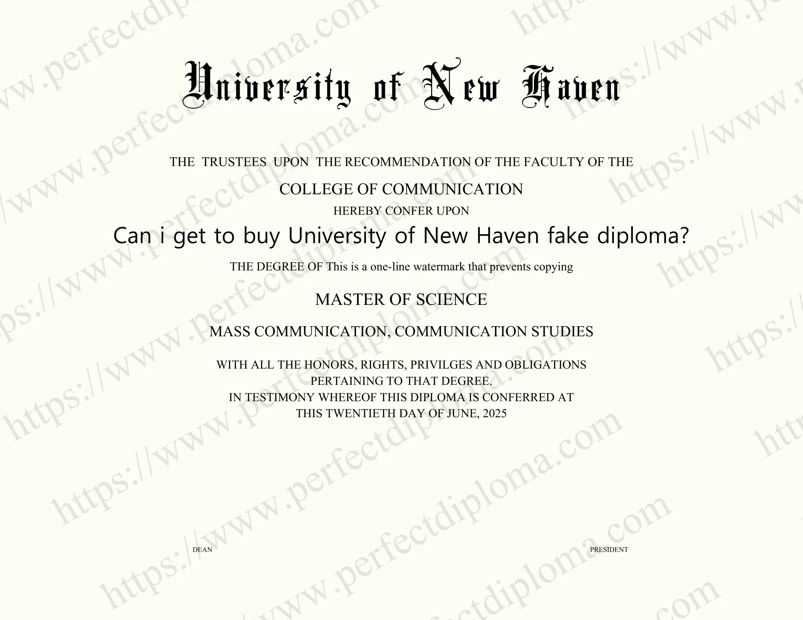 Can i get to buy University of New Haven fake diploma?