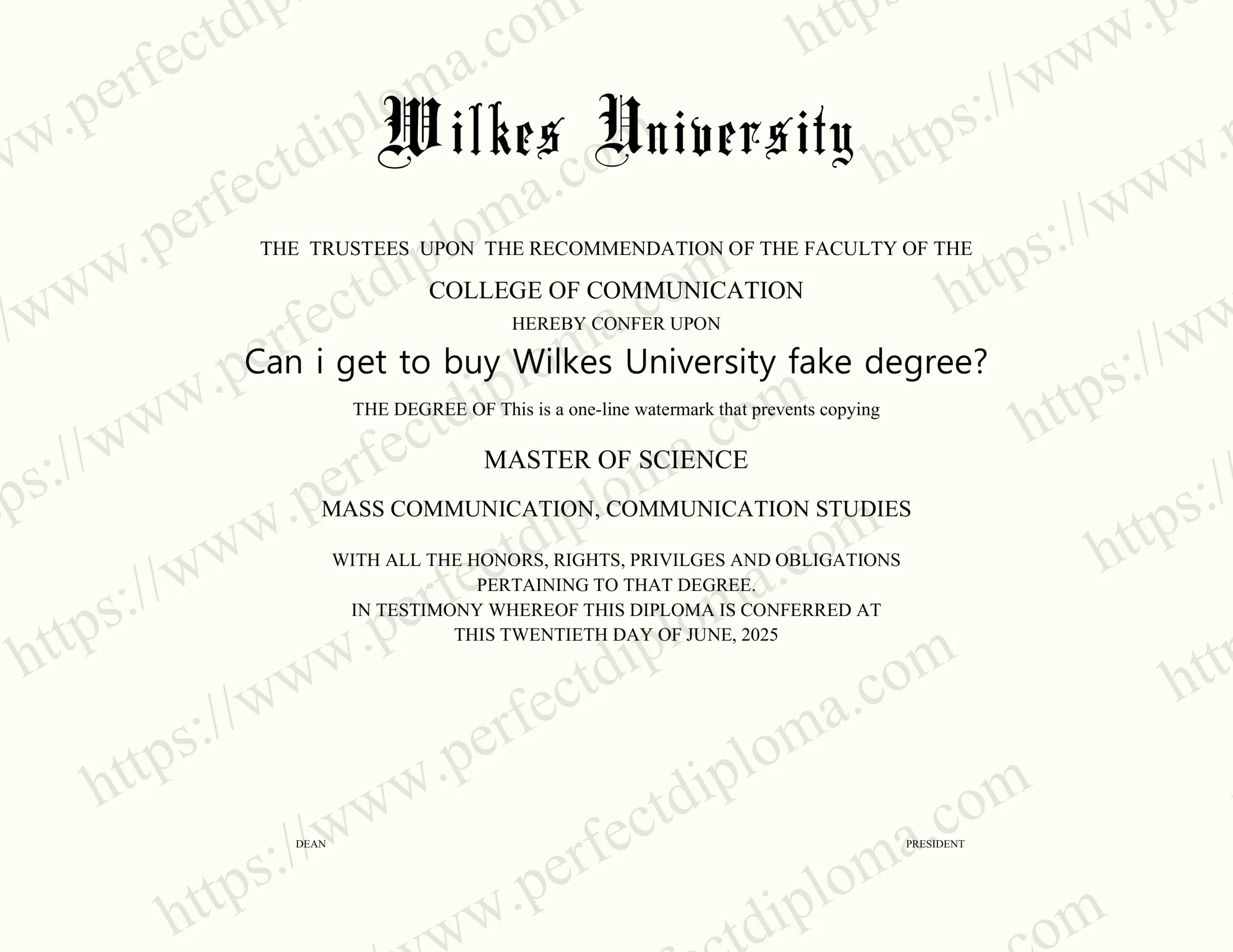 Can i get to buy Wilkes University fake degree?
