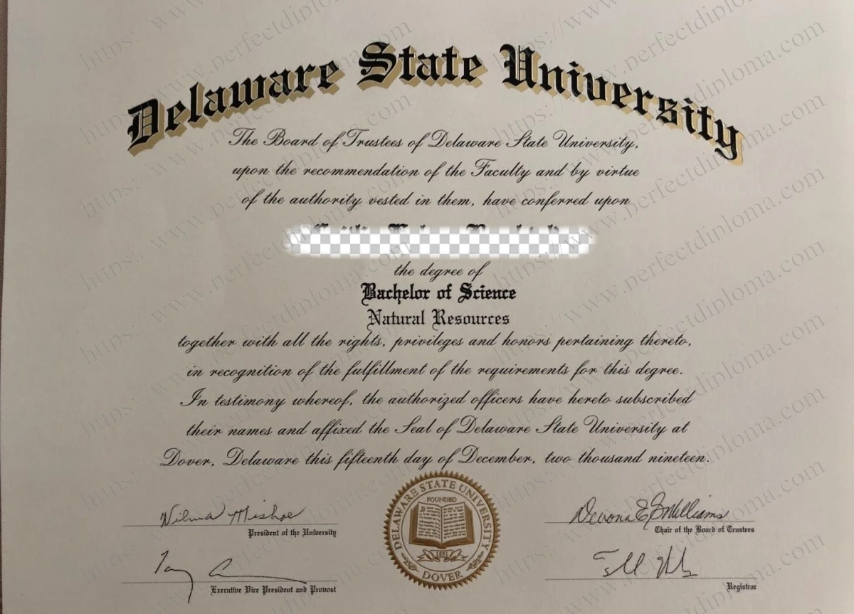 Fast to Get the Delaware State University fake degree.