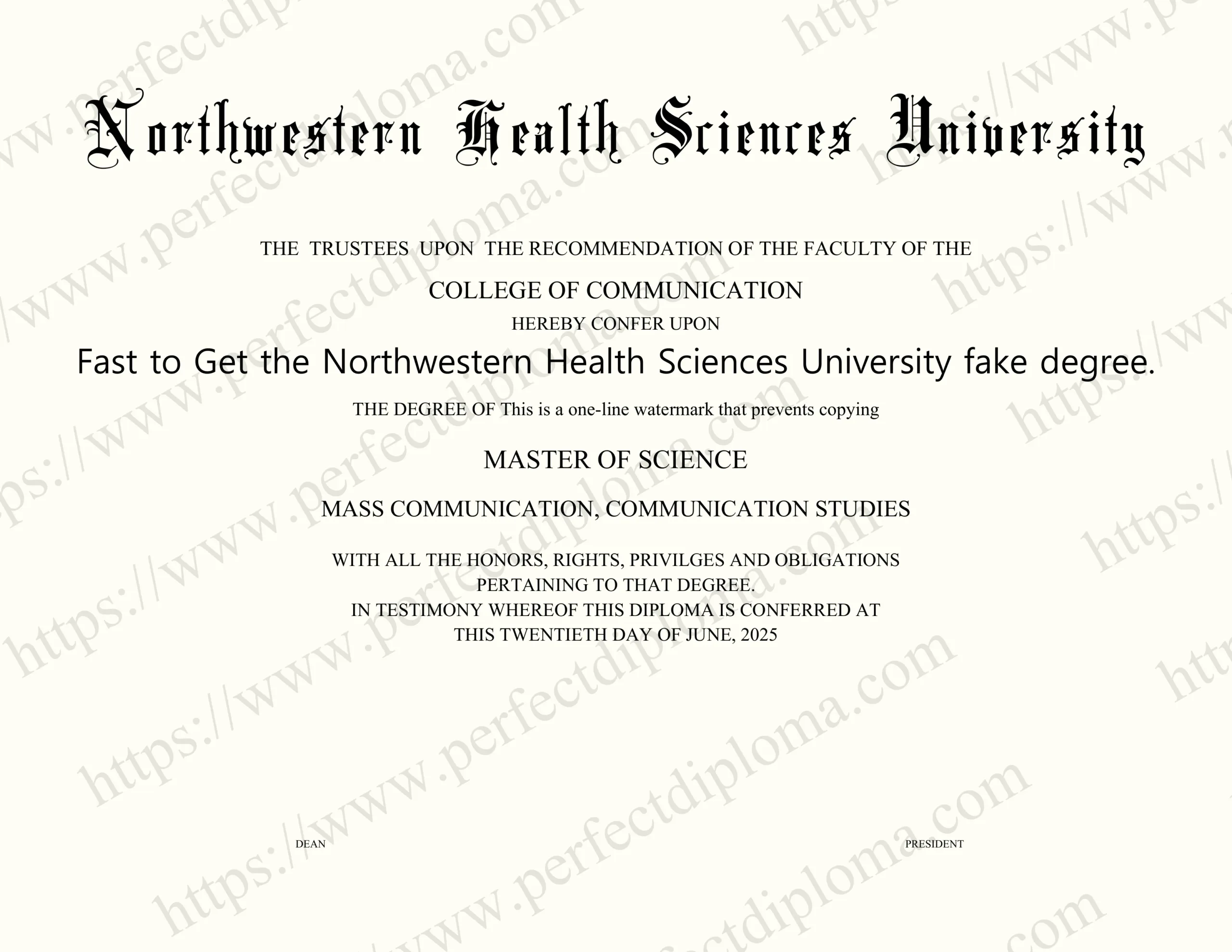 Fast to Get the Northwestern Health Sciences University fake degree.