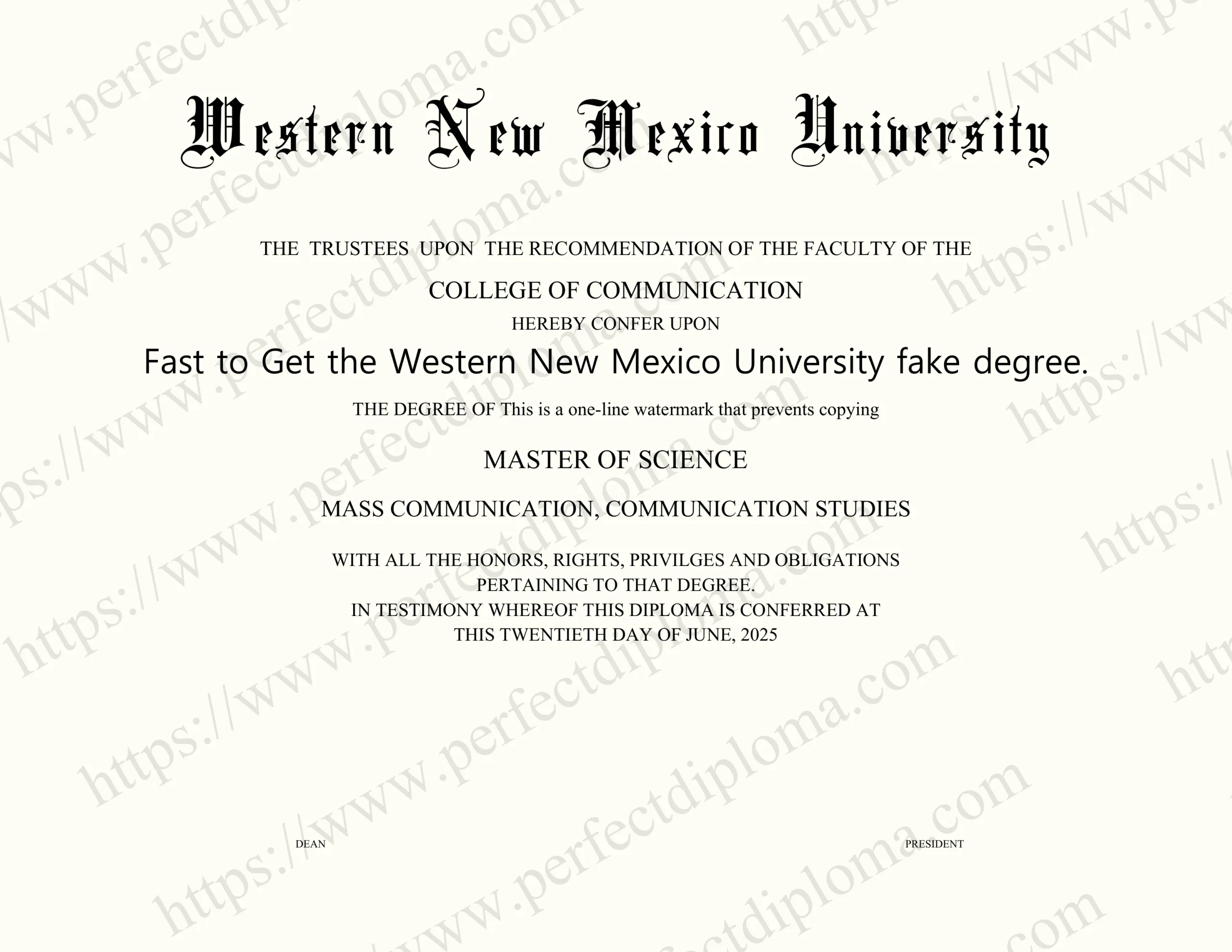 Fast to Get the Western New Mexico University fake degree.