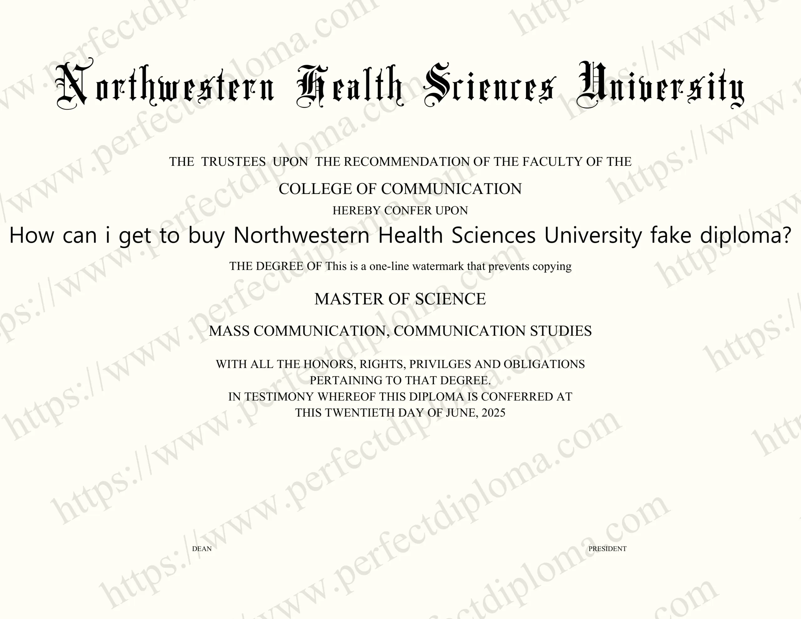 How can i get to buy Northwestern Health Sciences University fake diploma?