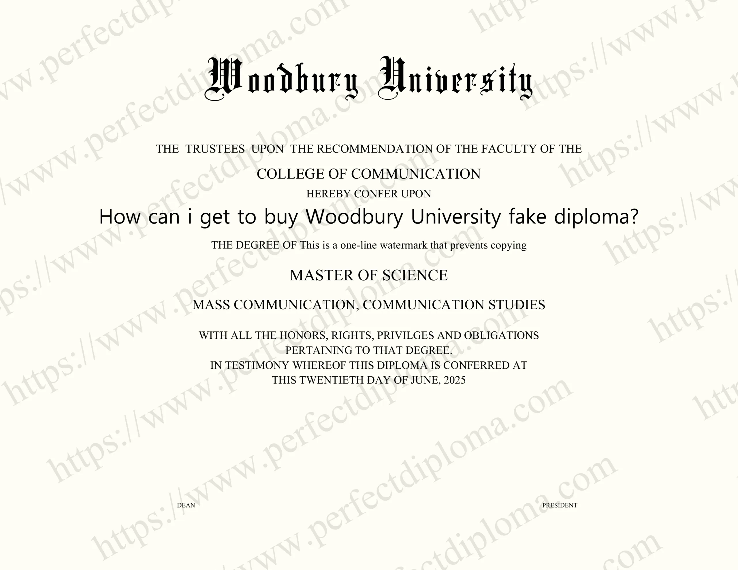 How can i get to buy Woodbury University fake diploma?