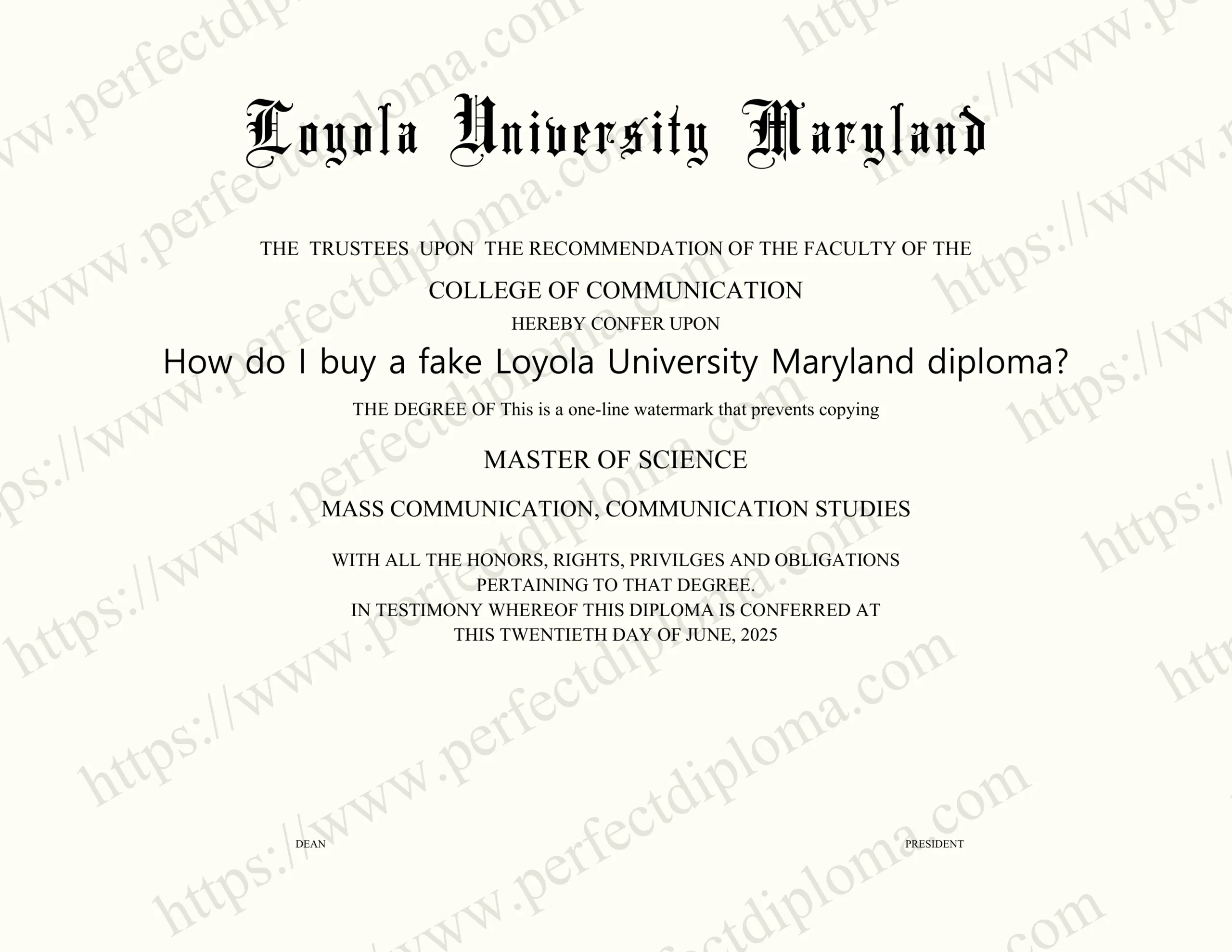 How do I buy a fake Loyola University Maryland diploma?