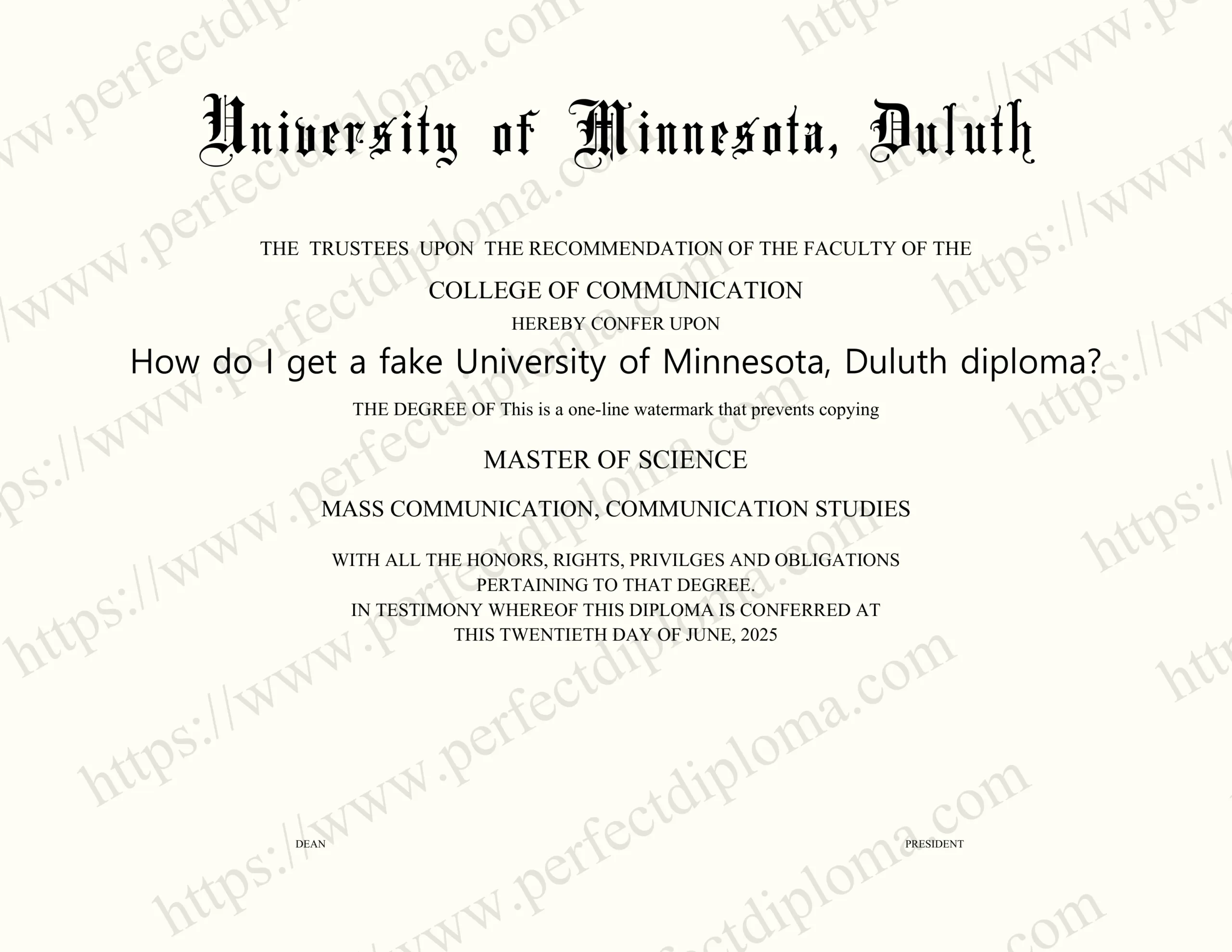 How do I get a fake University of Minnesota, Duluth diploma?