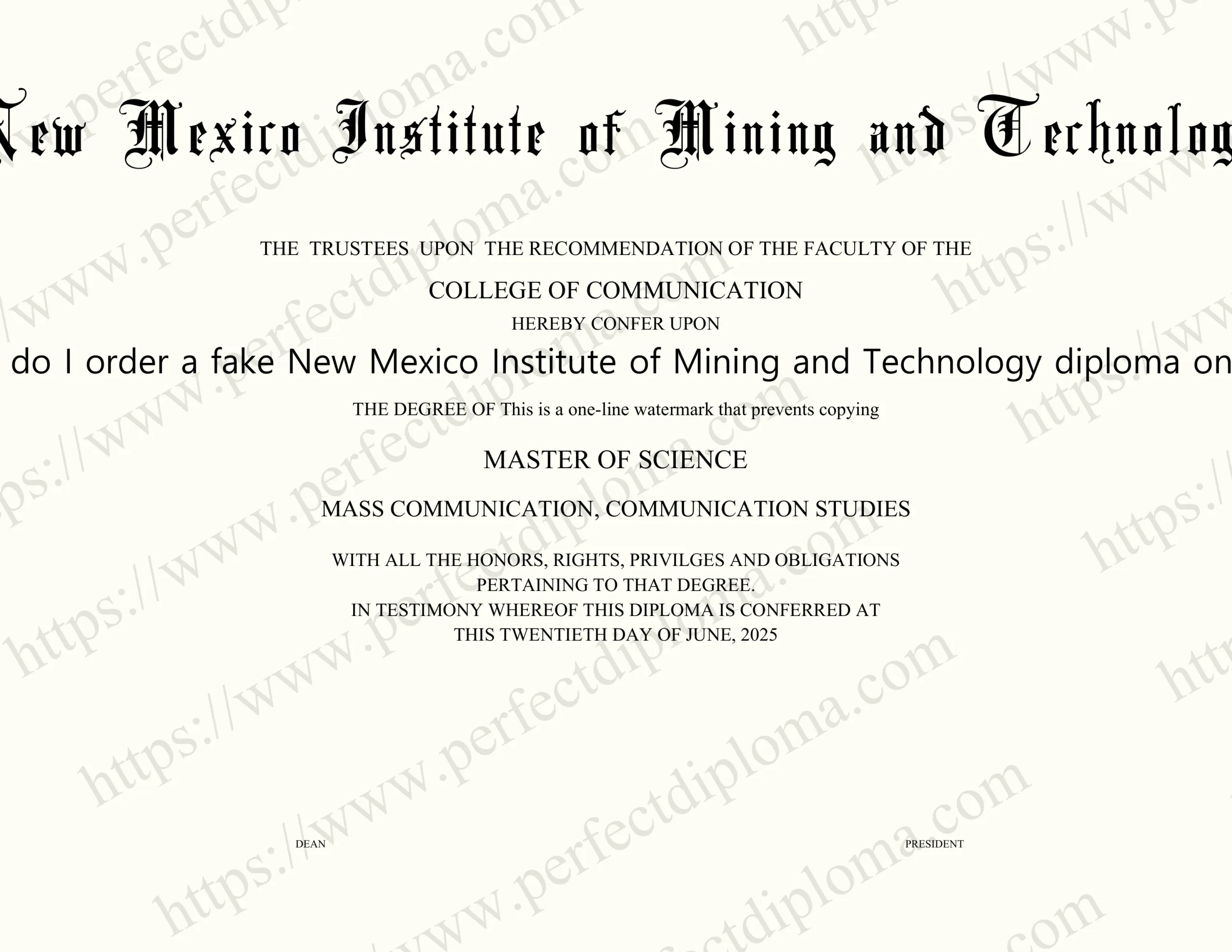 How do I order a fake New Mexico Institute of Mining and Technology diploma online?