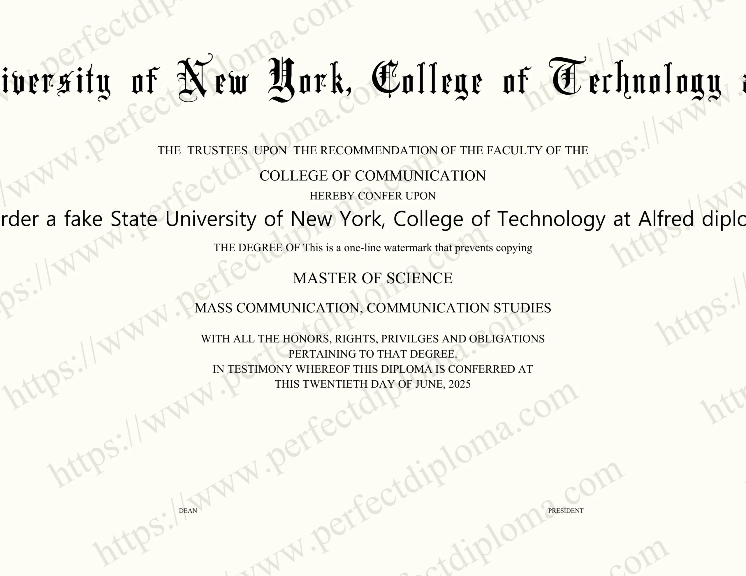 How do I order a fake State University of New York, College of Technology at Alfred diploma online?