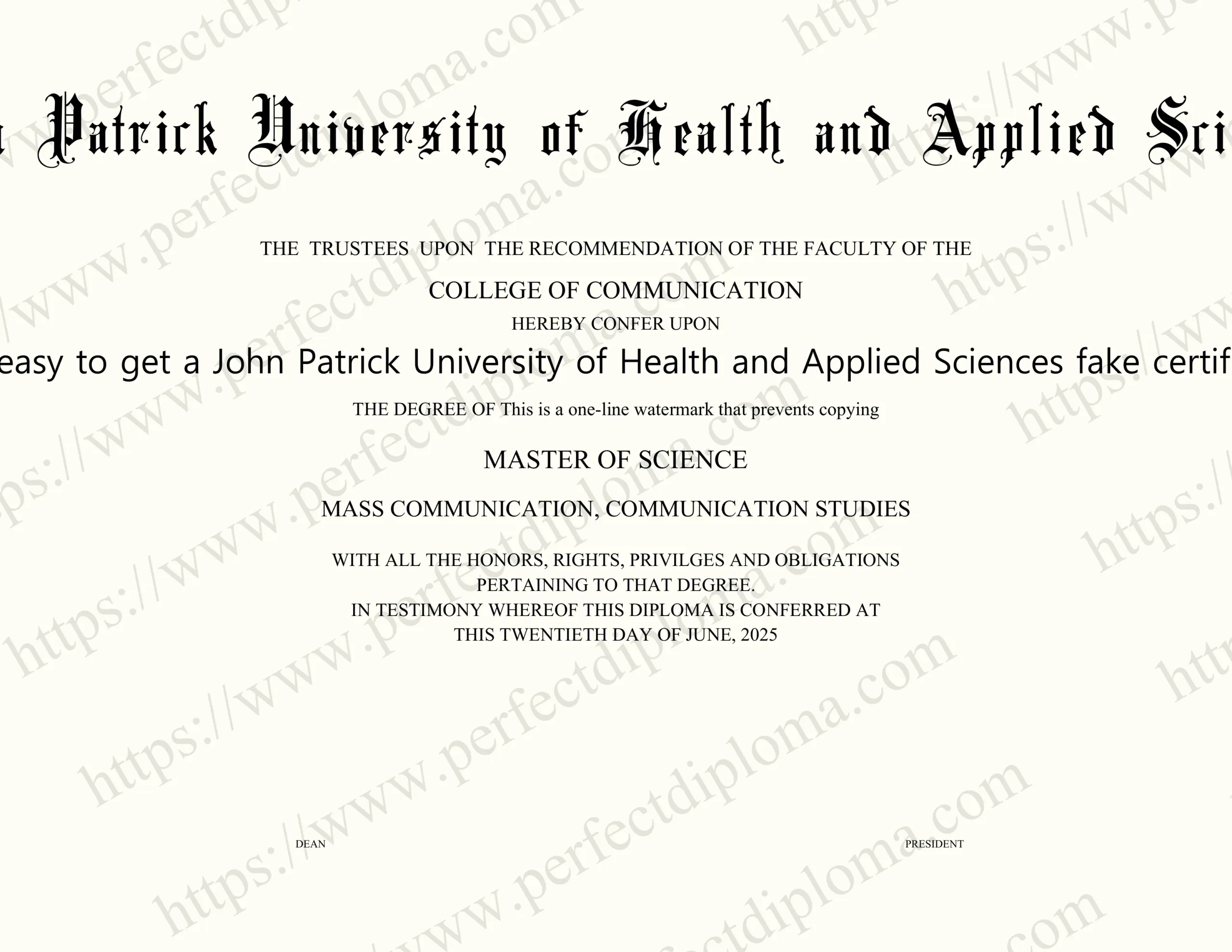 How easy to get a John Patrick University of Health and Applied Sciences fake certificate?