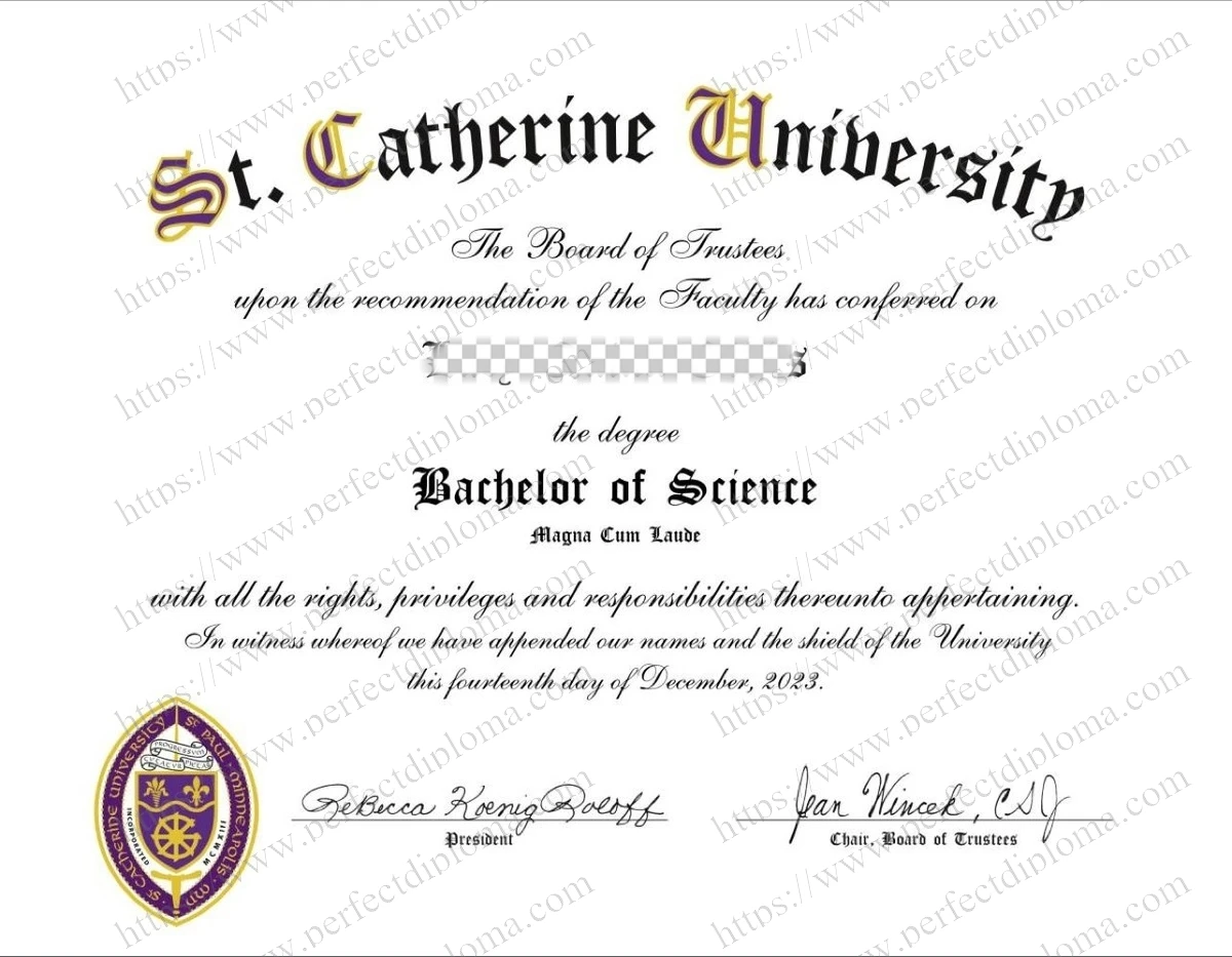 How long does it take to buy a fake St. Catherine University diploma?