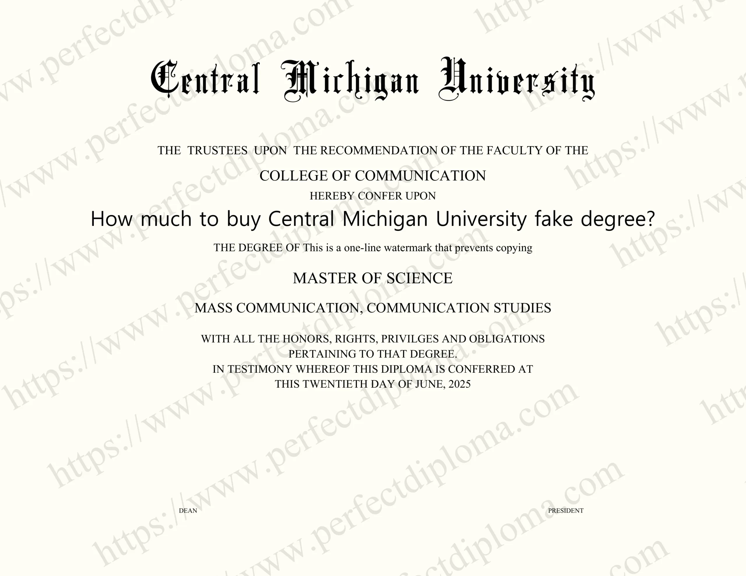 How much to buy Central Michigan University fake degree?
