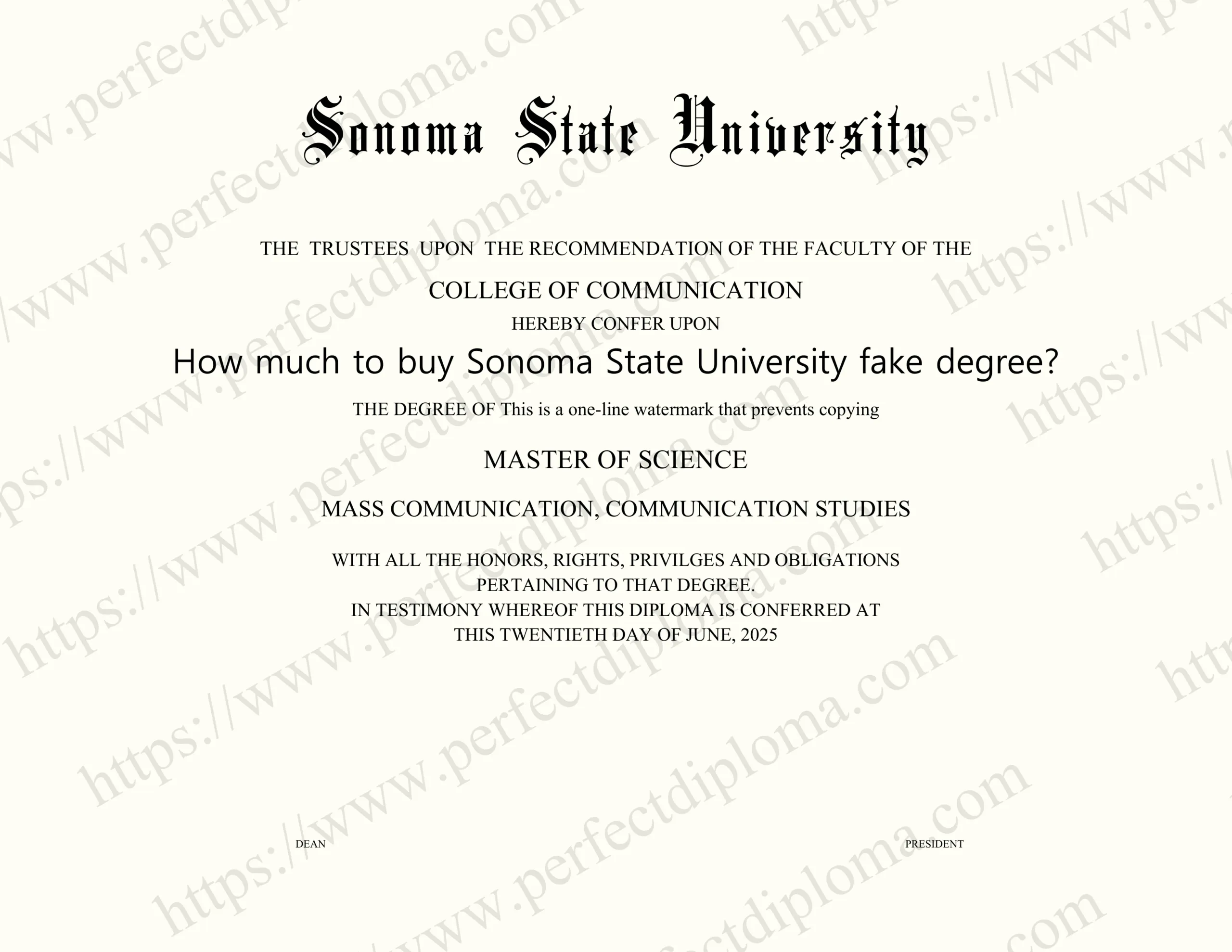 How much to buy Sonoma State University fake degree?