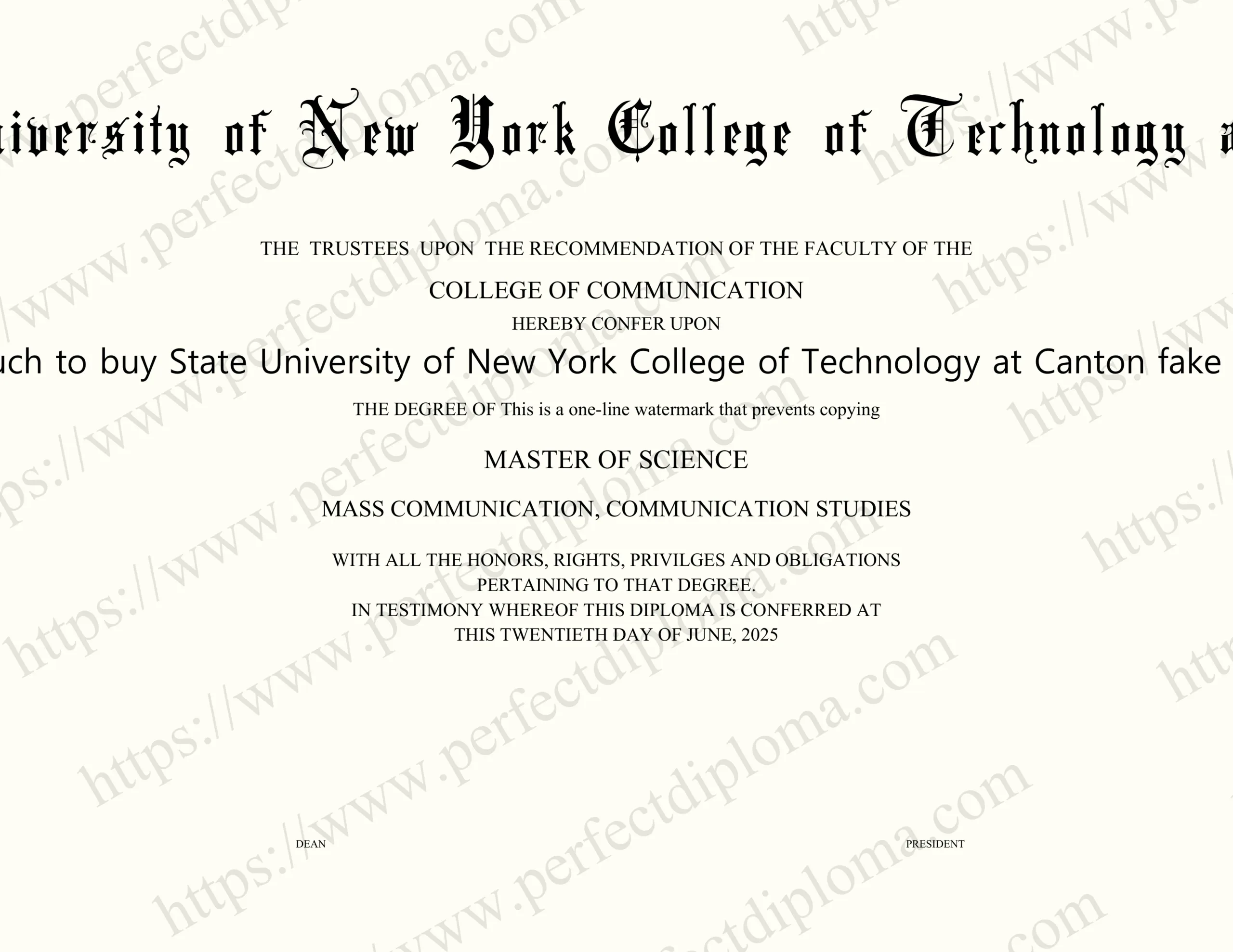 How much to buy State University of New York College of Technology at Canton fake degree?